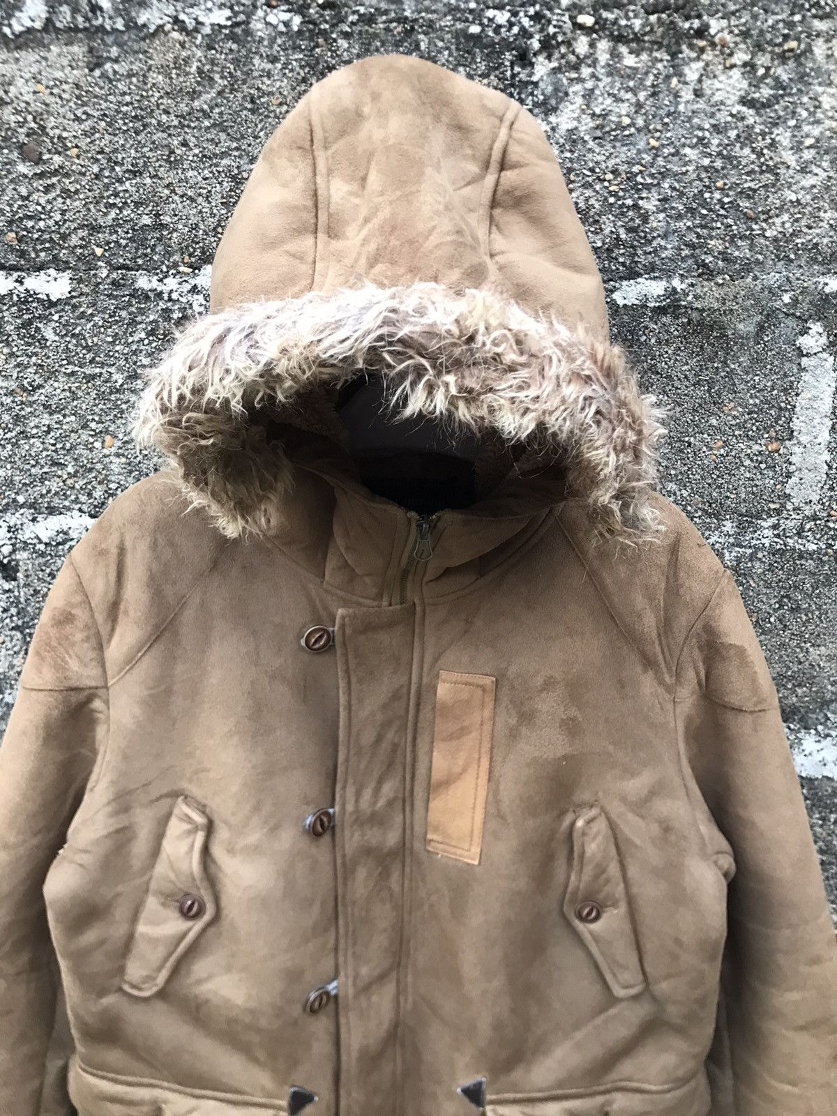 BARNS OUTFITTERS × Japanese Brand ⚡️Vintage Port Bridge Hoodies Fake Leather Barn Coat Jacket Size US L / EU 52-54 / 3 - 5 Thumbnail
