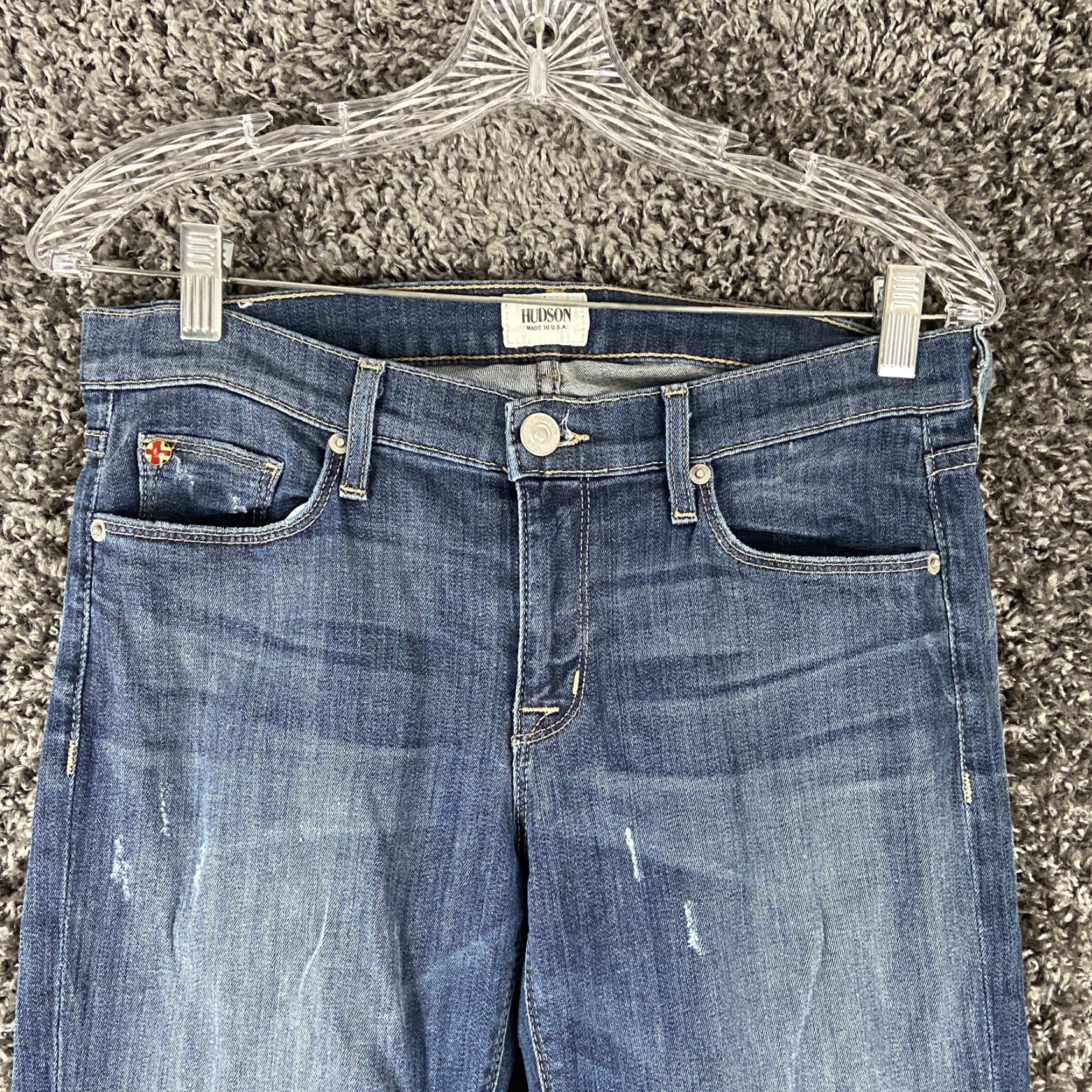 Hudson Hudson Krista Jeans Women 28 Blue Skinny Distressed Women Size 28" / US 6 / IT 42 - 5 Thumbnail
