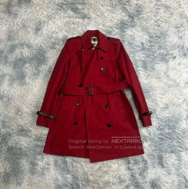 Other Burberry Red Cotton Women's Trench Coat. Size S / US 4 / IT 40 - 1 Thumbnail
