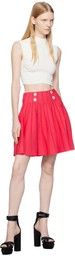 Balmain o1y0625 Mini Skirt in Red Size 30" / US 8 / IT 44 - 4 Thumbnail