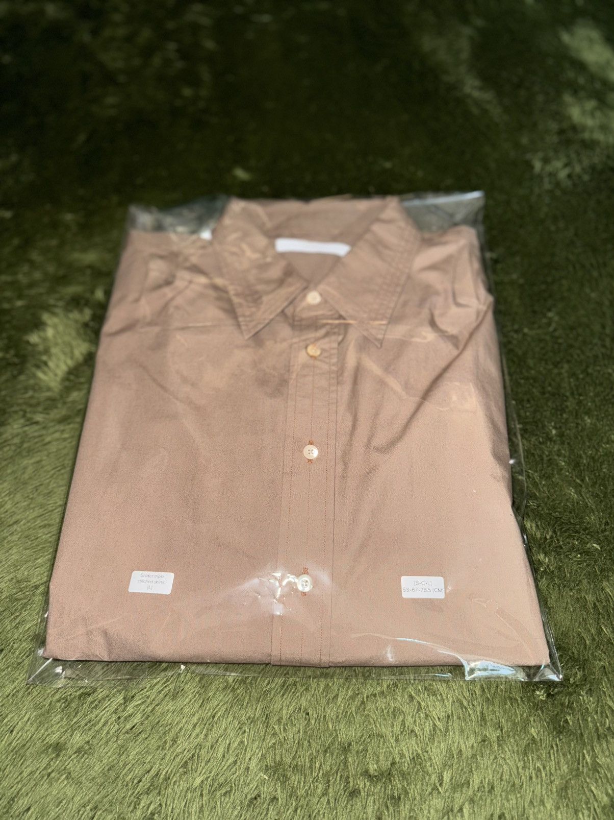 Japanese Brand [L] SHIRTER Stitch Detail Loose-Fit Shirt – Beige Size US L / EU 52-54 / 3 - 12 Thumbnail
