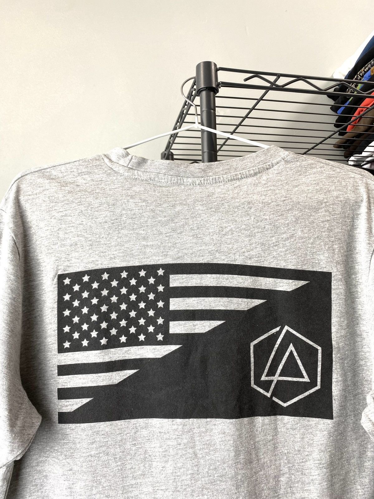 Band Tees American Flag Linkin Park Band Rock T Shirt Y2K Size US M / EU 48-50 / 2 - 8 Thumbnail