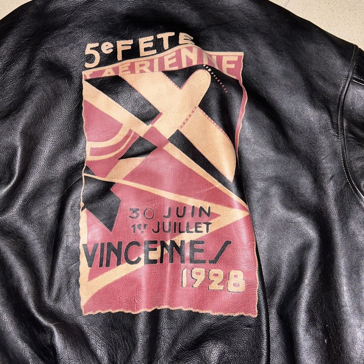 Avirex Vintage Leather Styled Aviation Retro Bomber Vincennes 1928 Size US L / EU 52-54 / 3 - 14 Thumbnail