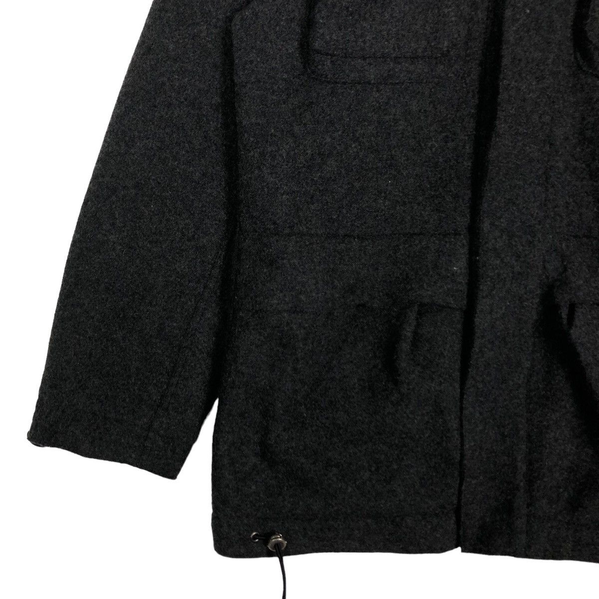 Issey Miyake 🔥Rich Black - Wool Hunting Jacket Double Layer Tete Homme Size US L / EU 52-54 / 3 - 4 Thumbnail