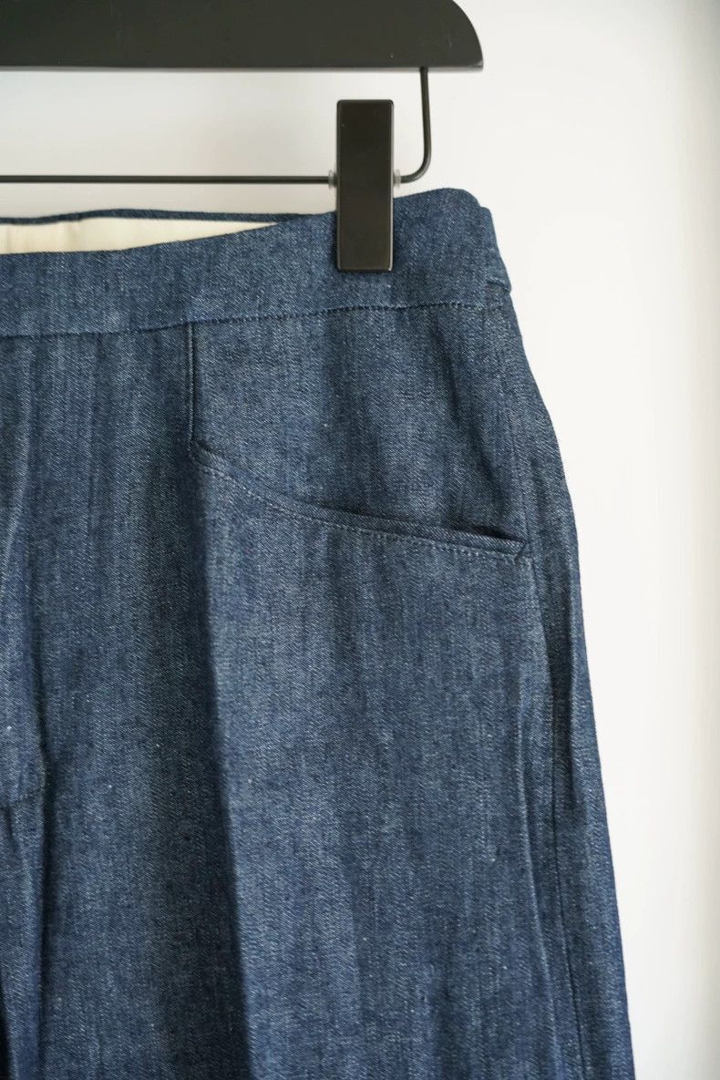 Yohji Yamamoto Yohji Yamamoto Yohji Yamamoto Blue Linen Blend Pants Size US 27 - 4 Thumbnail