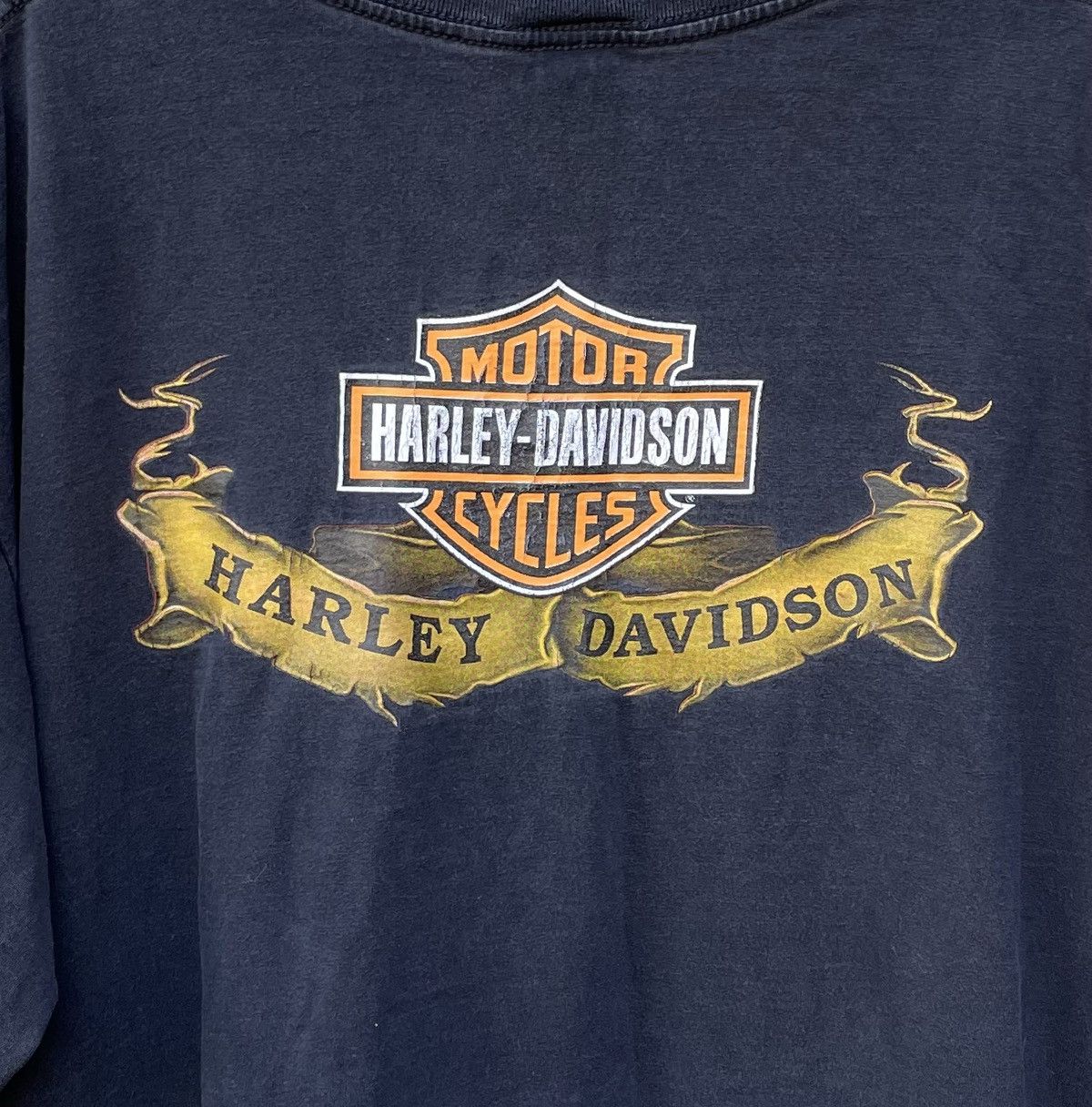 Harley Davidson 90s Harley Davidson Motorcycles Flaming Eagle T Shirt Size US XL / EU 56 / 4 - 6 Thumbnail