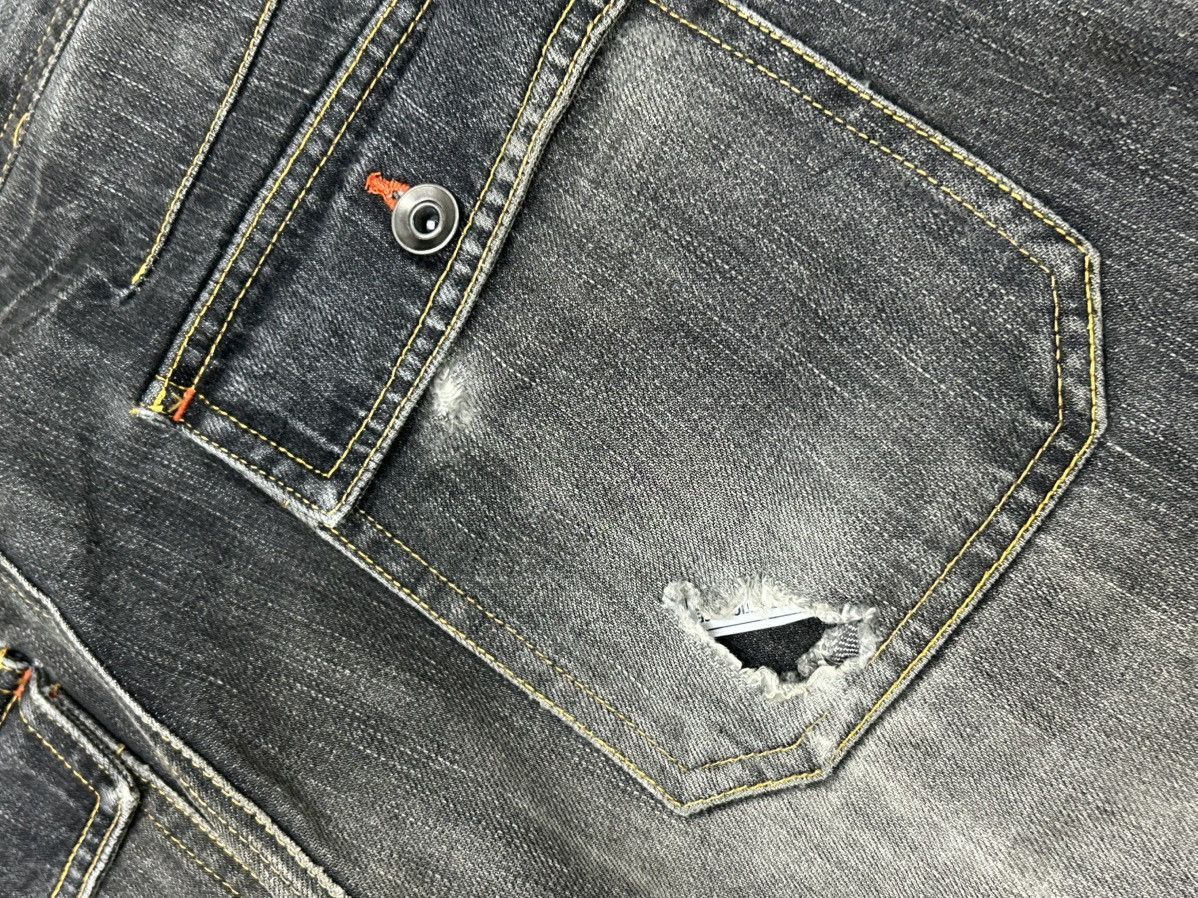 GOSTAR DE FUGA × Japanese Brand Eastboy Men Jean Loose Baggy Fit Grey Washed Distressed Size US 31 - 10 Thumbnail