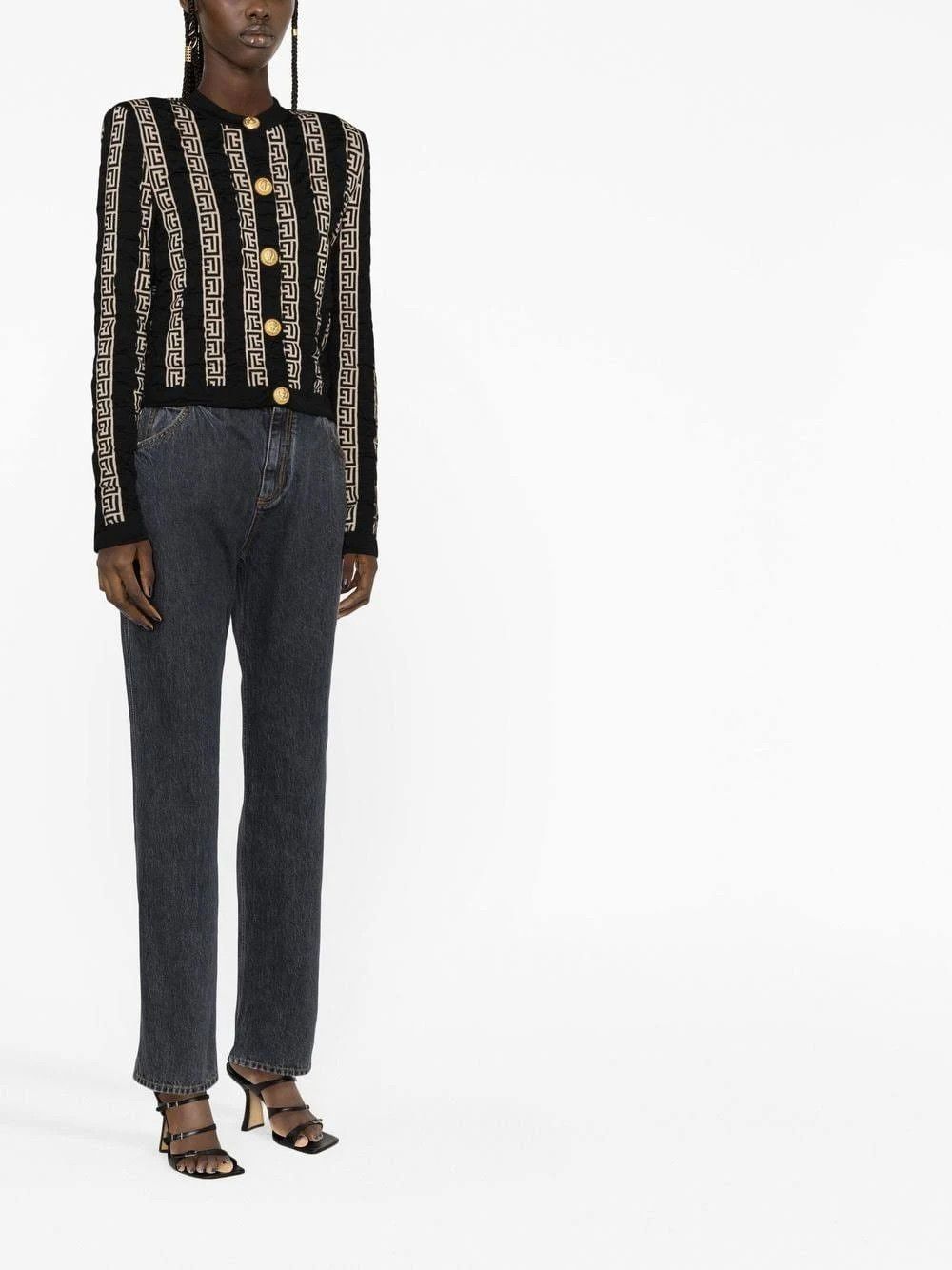 Balmain o1w1db10624 Cardigan in Black Size XXS / US 00 / IT 34 - 2 Thumbnail