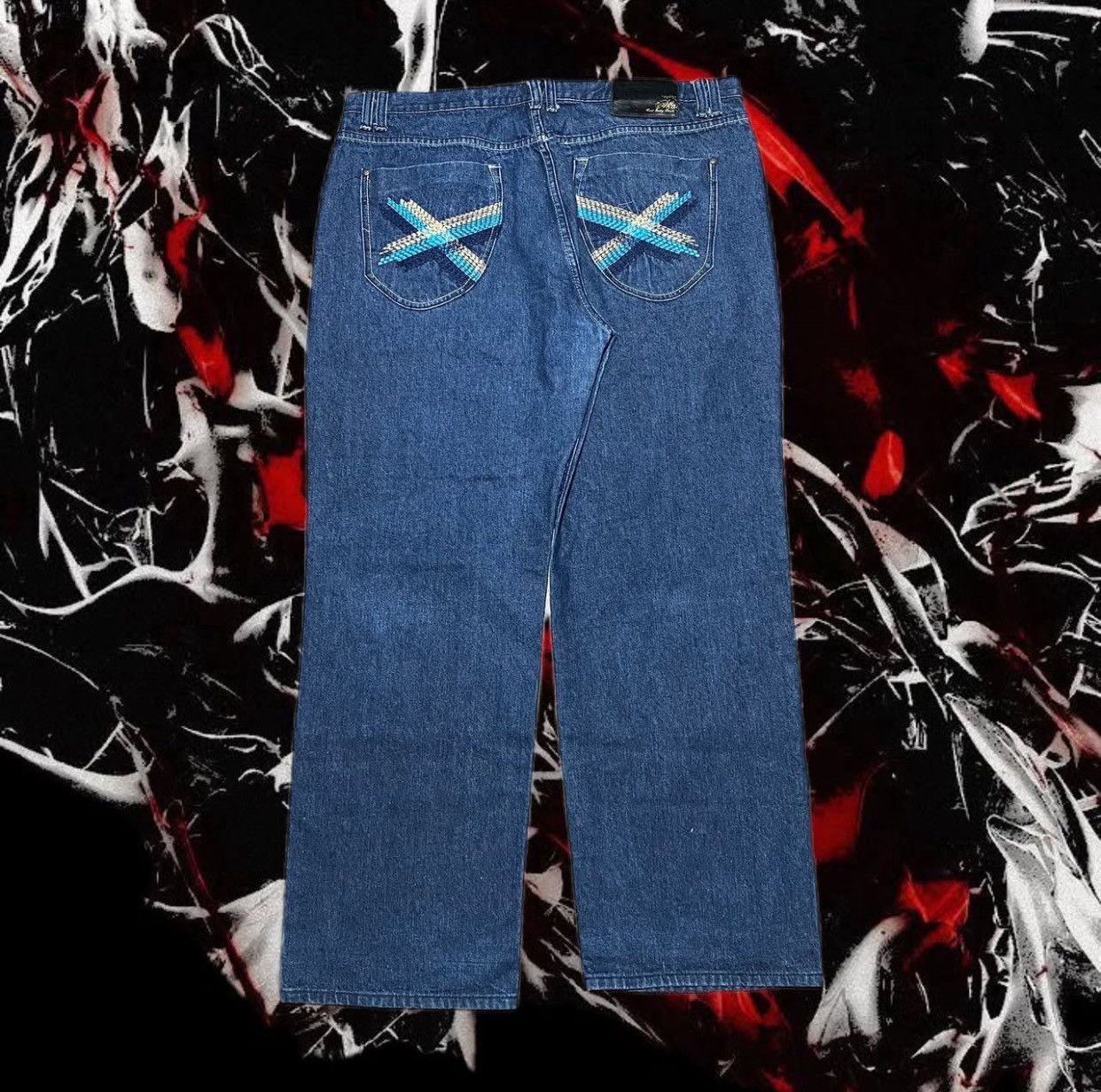 Akademiks Akademiks y2k embroidered baggy jeans Size US 44 / EU 60 - 1 Thumbnail