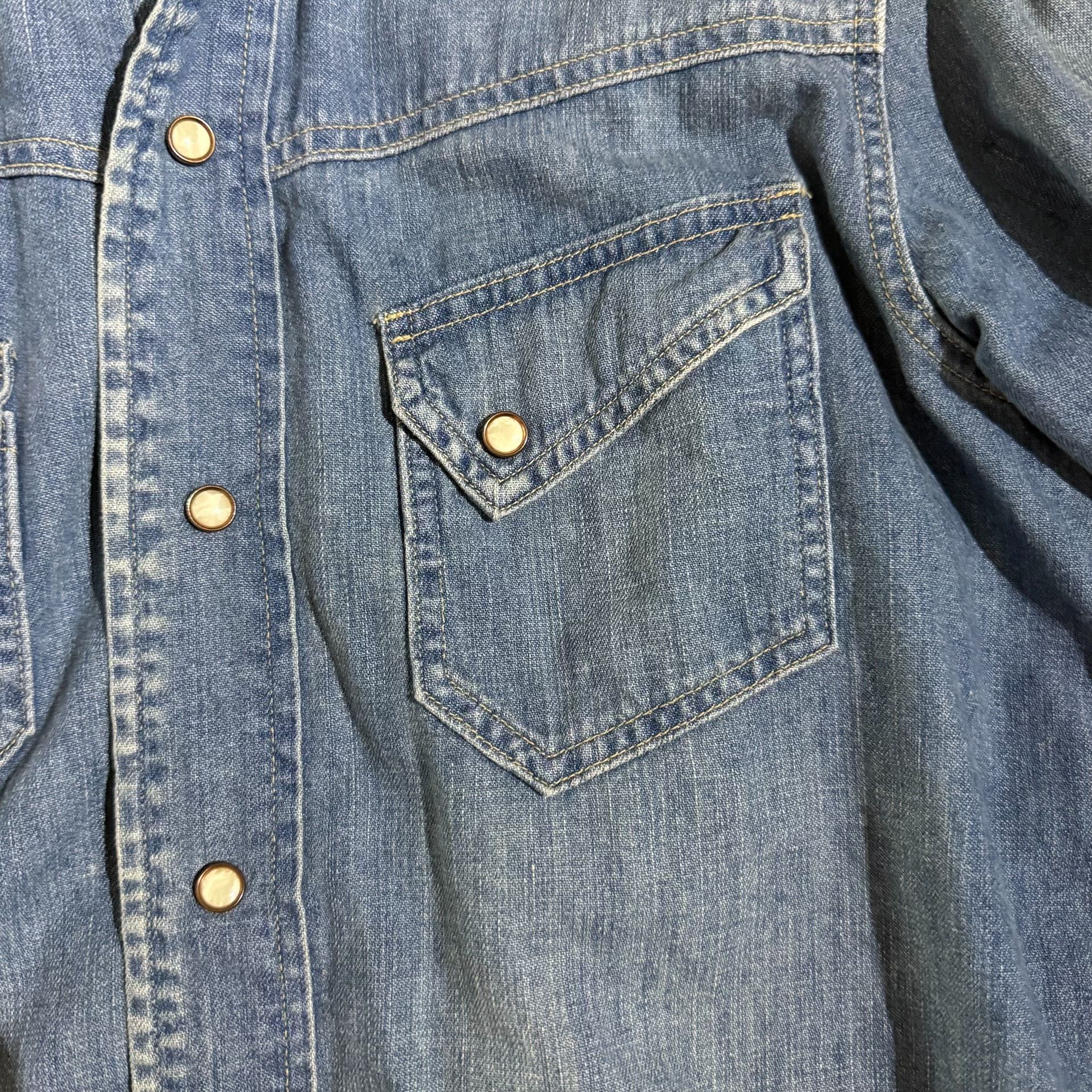 Levi's Vintage Clothing Levi's LVC Western Washed Denim Shirt Size US S / EU 44-46 / 1 - 4 Thumbnail