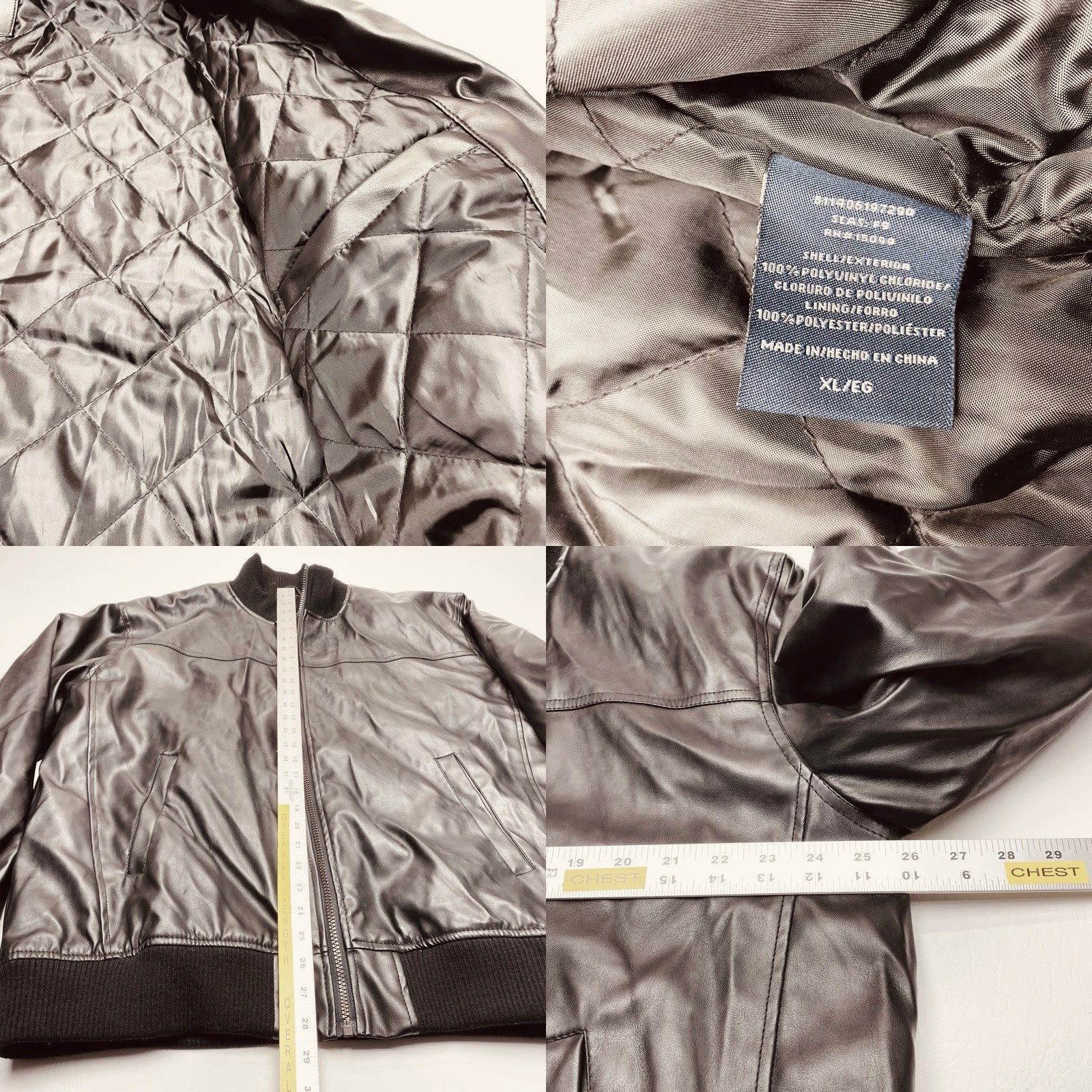Vintage VINTAGE NWT Canyon River Blues Bomber Jacket Mens XL Black PVC Quilted Pockets Size US XL / EU 56 / 4 - 8 Thumbnail