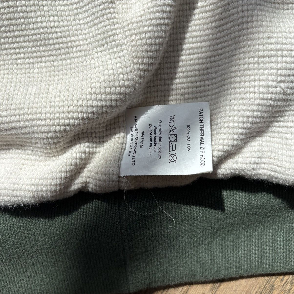 Palace Patch thermal zip hoodie in khaki green Size US M / EU 48-50 / 2 - 8 Thumbnail