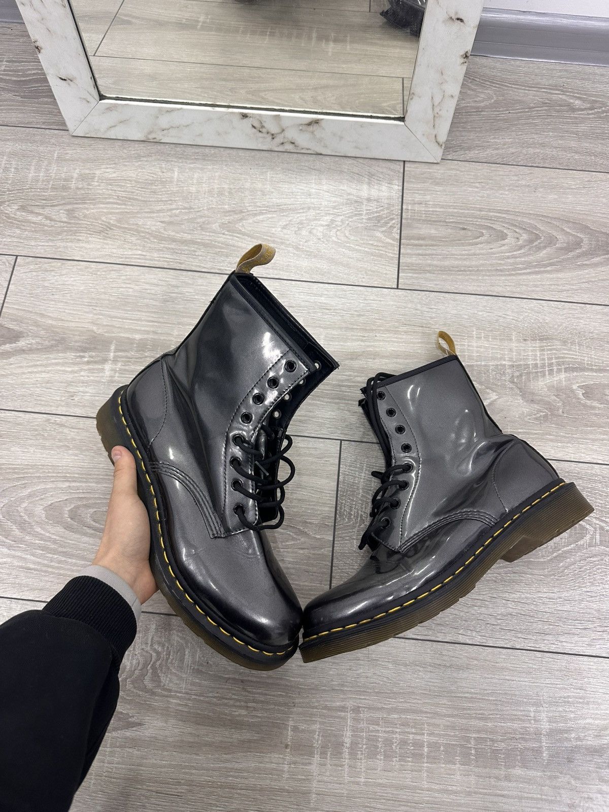 Dr. Martens Dr.Martens 1460 Vegan Chrome Boots Size US 9 / EU 42 - 2 Thumbnail