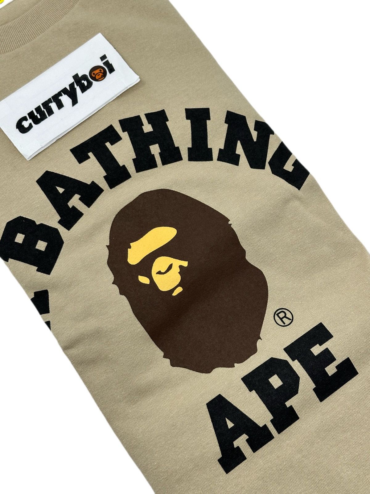 Bape BAPE College Tee Beige Size US L / EU 52-54 / 3 - 4 Thumbnail