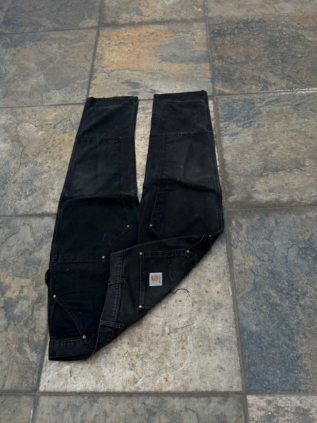 Carhartt × Vintage Vintage Carhartt Double Knee Big Logo Distressed Size US 34 / EU 50 - 2 Thumbnail