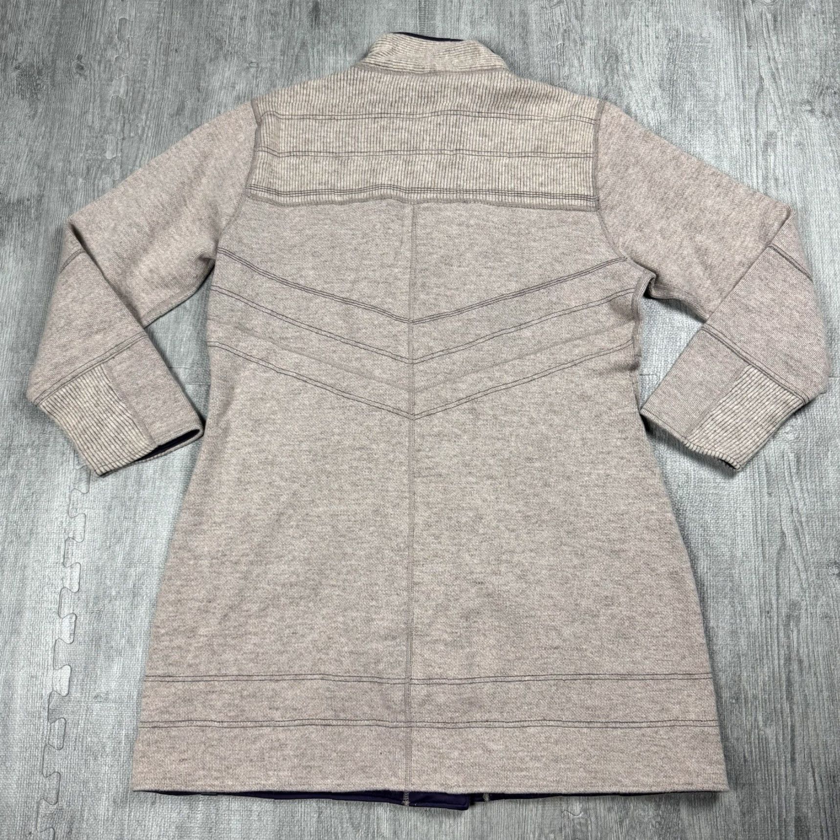 Vintage TITLE NINE Womens Utility Ribbed Sweater Dress Full Zip Fleece Lined Wool XL Dress Size XL / US 12-14 / IT 48-50 - 7 Thumbnail