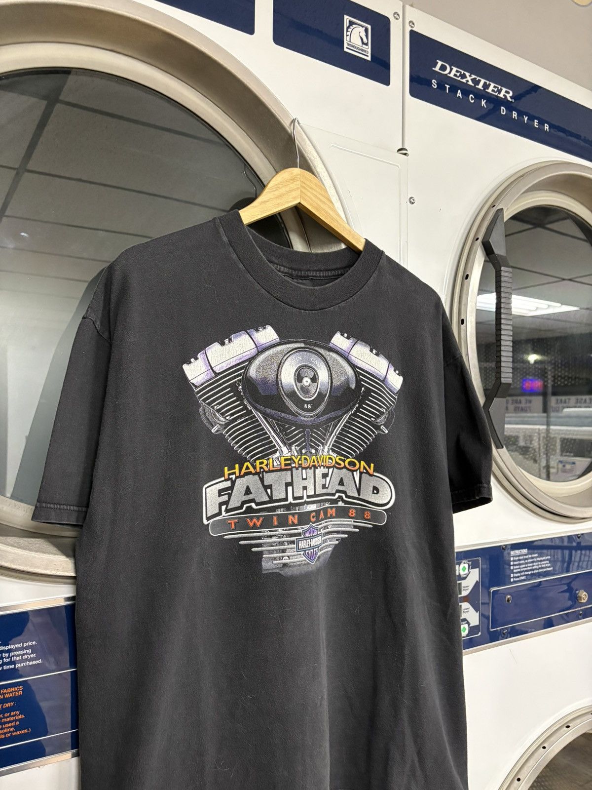 Harley Davidson Vintage faded 1997 Harley Davidson “fathead” twin cam tee Size US XL / EU 56 / 4 - 3 Thumbnail