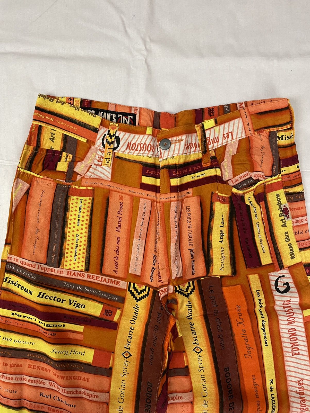 Jean Paul Gaultier SS2001 Jean Paul Gaultier Book Shelf Parody Pants Vintage Size US 31 - 7 Thumbnail