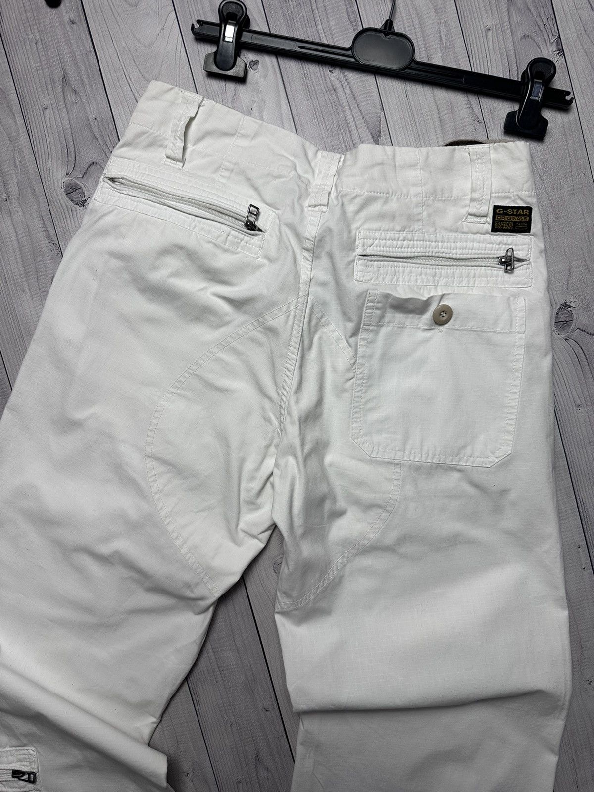 G-Star Vintage Raw G-Star cargo pants zip white rare size 30/34 Size US 30 / EU 46 - 11 Thumbnail