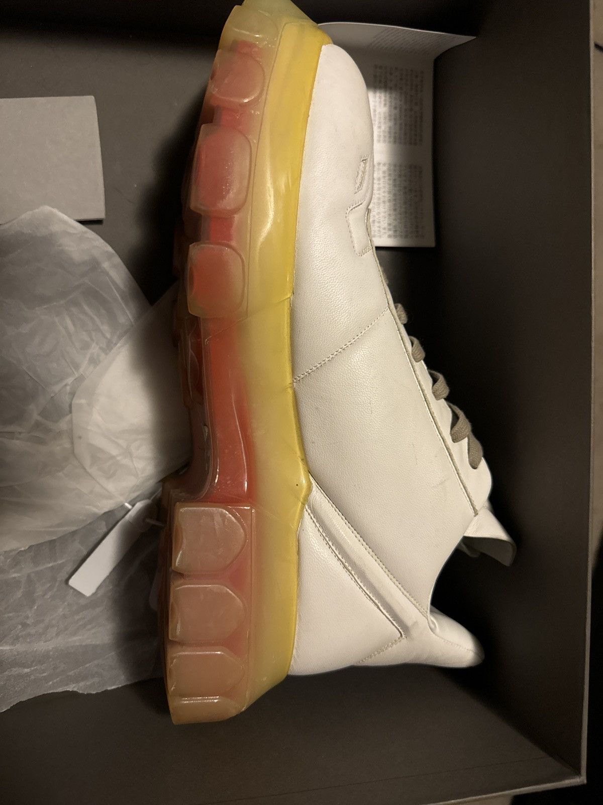 Rick Owens White Maximal Tractor Sneaker Size US 12 / EU 45 - 2 Thumbnail