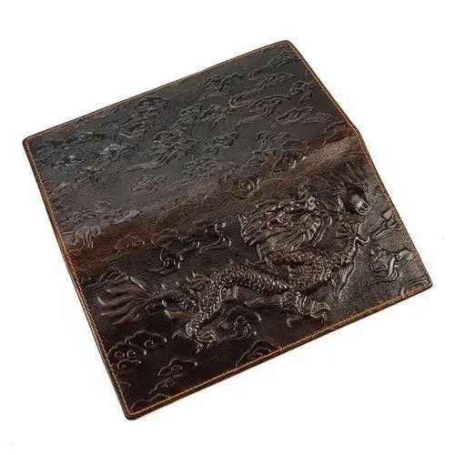 Japanese Brand × Leather × Vintage Men's Vintage Dragon Genuine Leather Wallet Size ONE SIZE - 3 Thumbnail