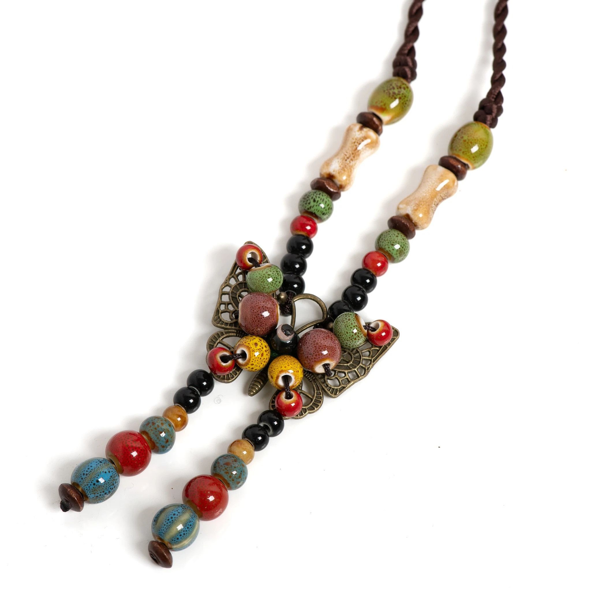 Handmade Vintage Butterfly Pendant Necklace Handmade Gift For Her Size ONE SIZE - 6 Thumbnail
