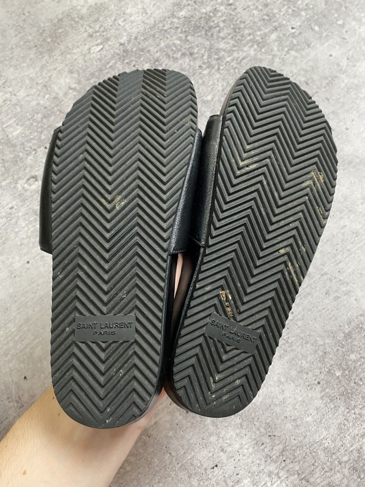 Saint Laurent Paris Saint Laurent Paris Leather Sandals Size US 7.5 / IT 37.5 - 7 Thumbnail