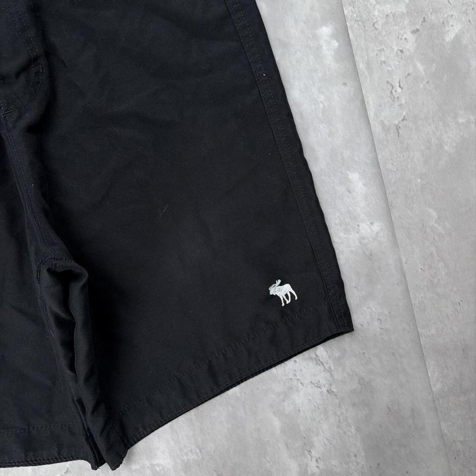 Abercrombie & Fitch Y2K Black Abercrombie & Fitch Grunge Surf Baggy Board Shorts Size US 32 / EU 48 - 3 Thumbnail
