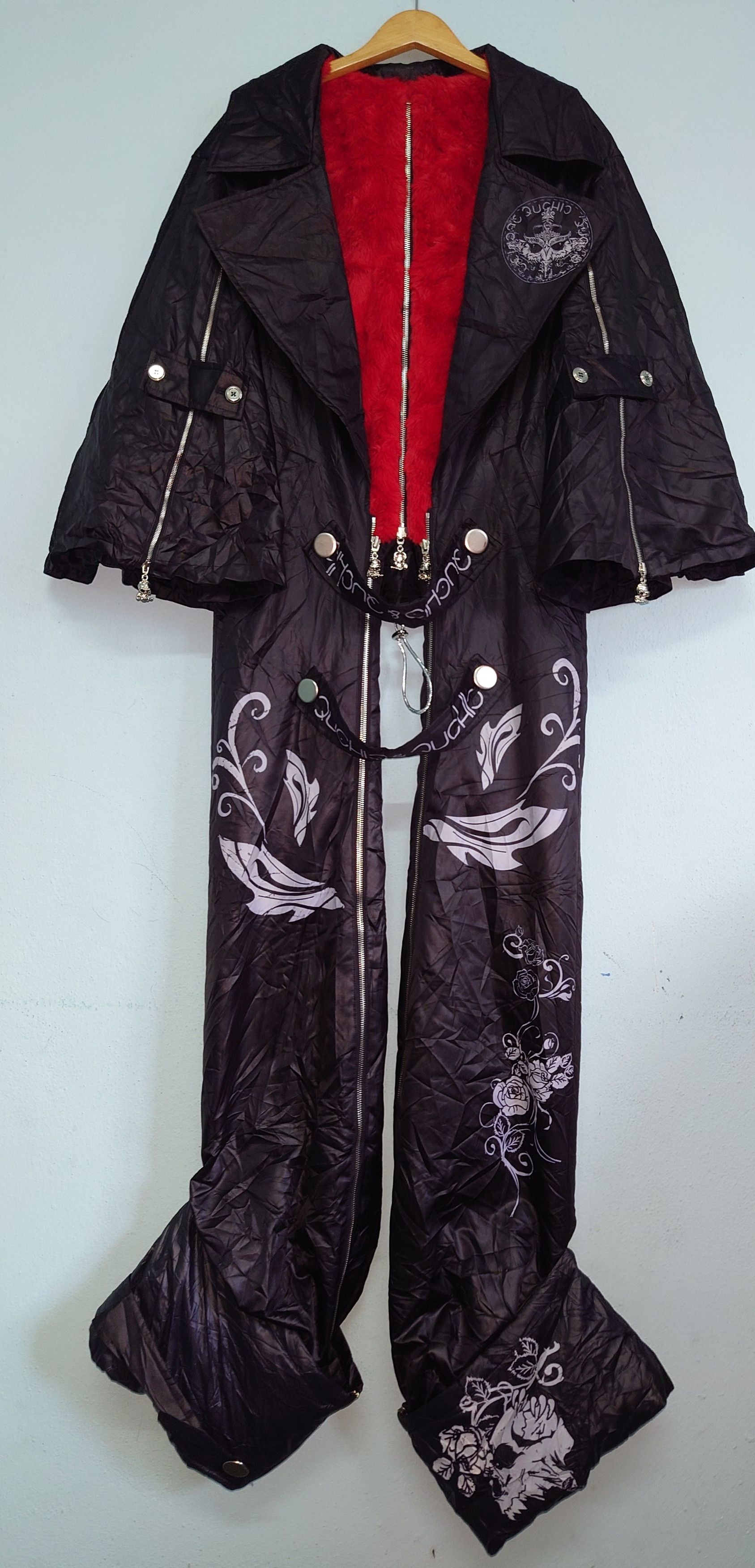 Other Archival QUCHIC&QUCHIC Gothic Punk Skull-Owl Jumpsuit Size M / US 6-8 / IT 42-44 - 1 Thumbnail