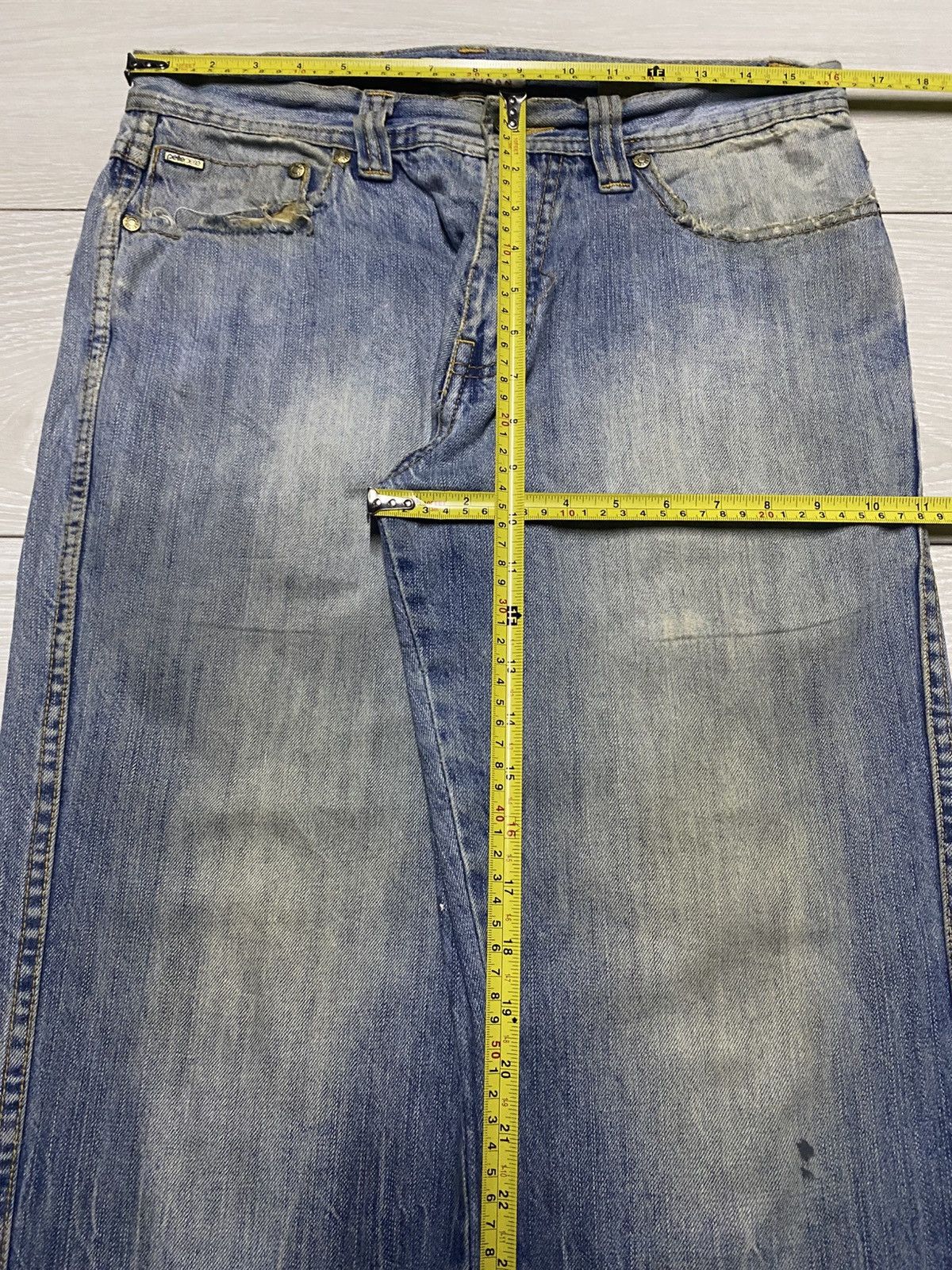 Pelle Pelle Vintage Pelle Pelle Mud Wash Embroidery Logo Straight Jeans Size US 32 / EU 48 - 22 Thumbnail