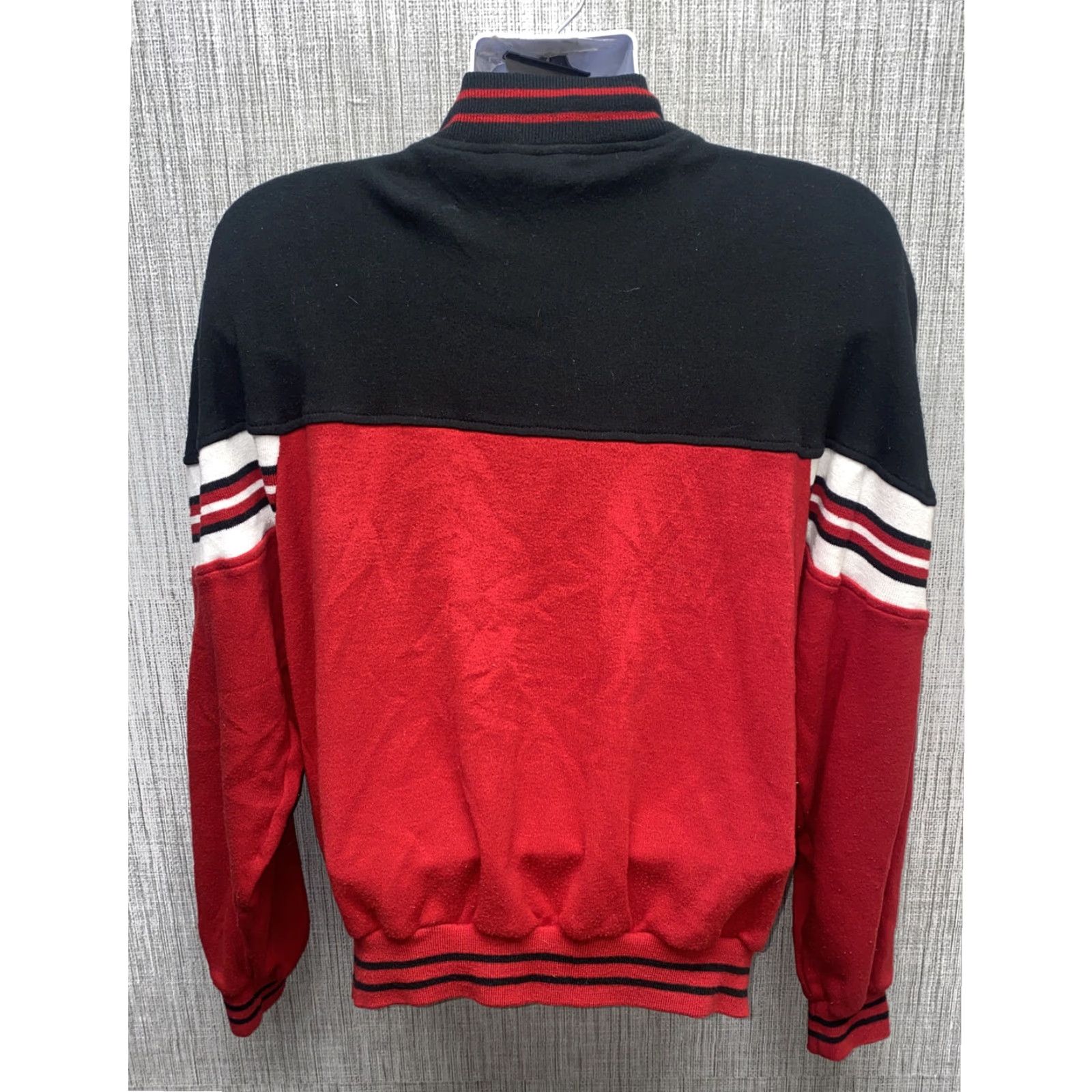 Pierre Cardin Pierre Cardin Mens Full Zip Acrylic Jacket Size Large Red Black Size US L / EU 52-54 / 3 - 5 Thumbnail