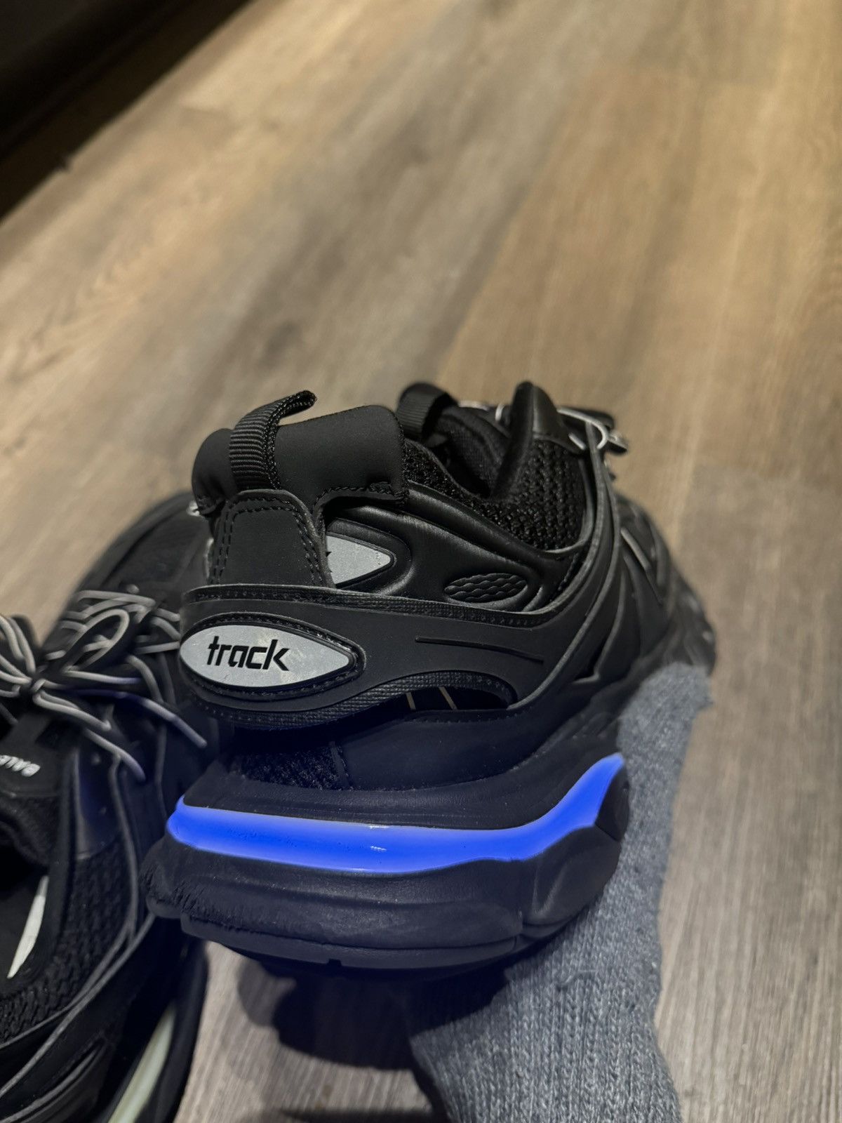 Balenciaga BALENCIAGA Black Track LED Runners Size US 12 / EU 45 - 1 Thumbnail