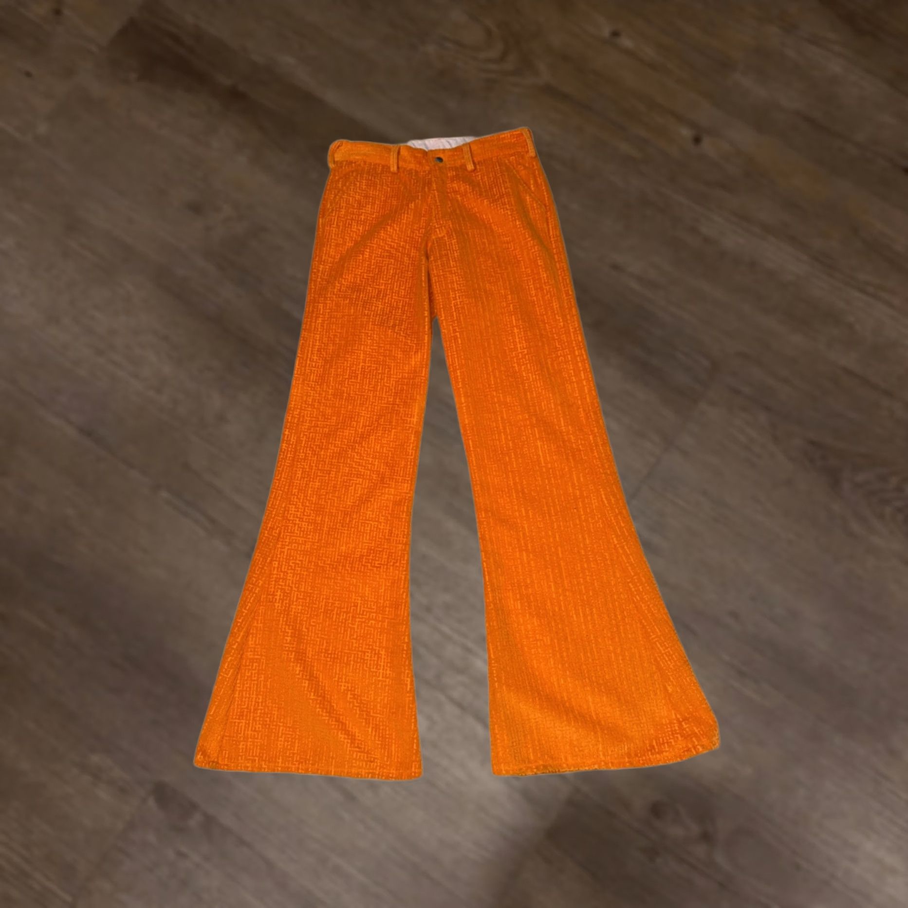 Vintage VINTAGE Aaardvark's Odd Ark Pants Sz 28 Orange Corduroy Flared Bell Bottoms Made In USA Size 28" / US 6 / IT 42 - 1 Thumbnail