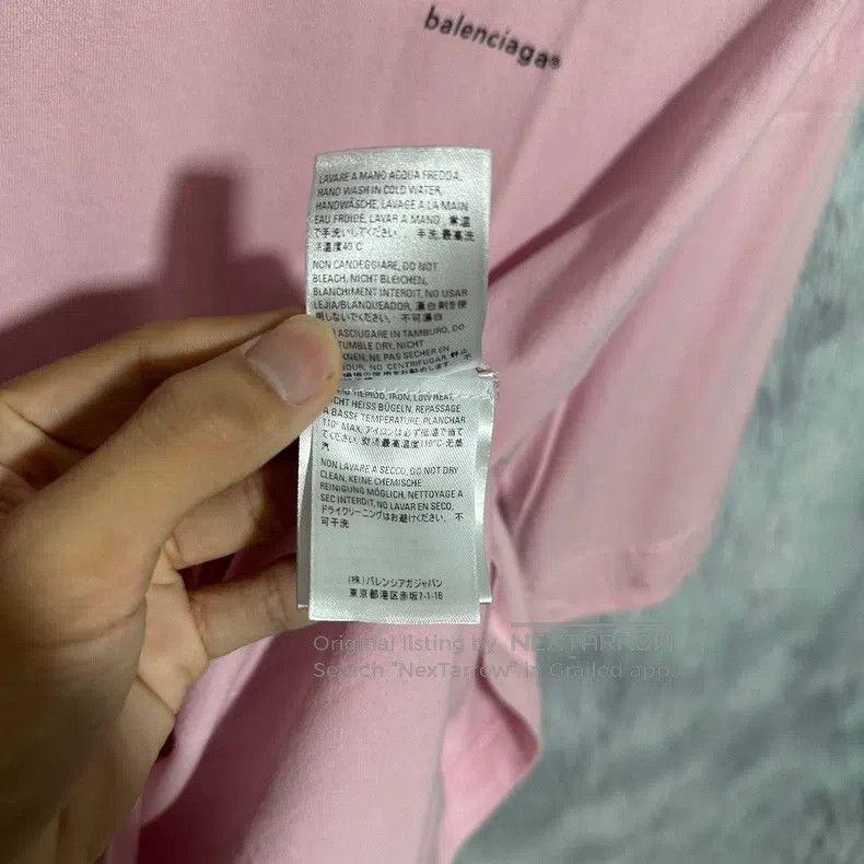 Balenciaga Balenciaga Small Logo Short Sleeve T-Shirt, Pink, Size XS Size US XS / EU 42 / 0 - 5 Thumbnail
