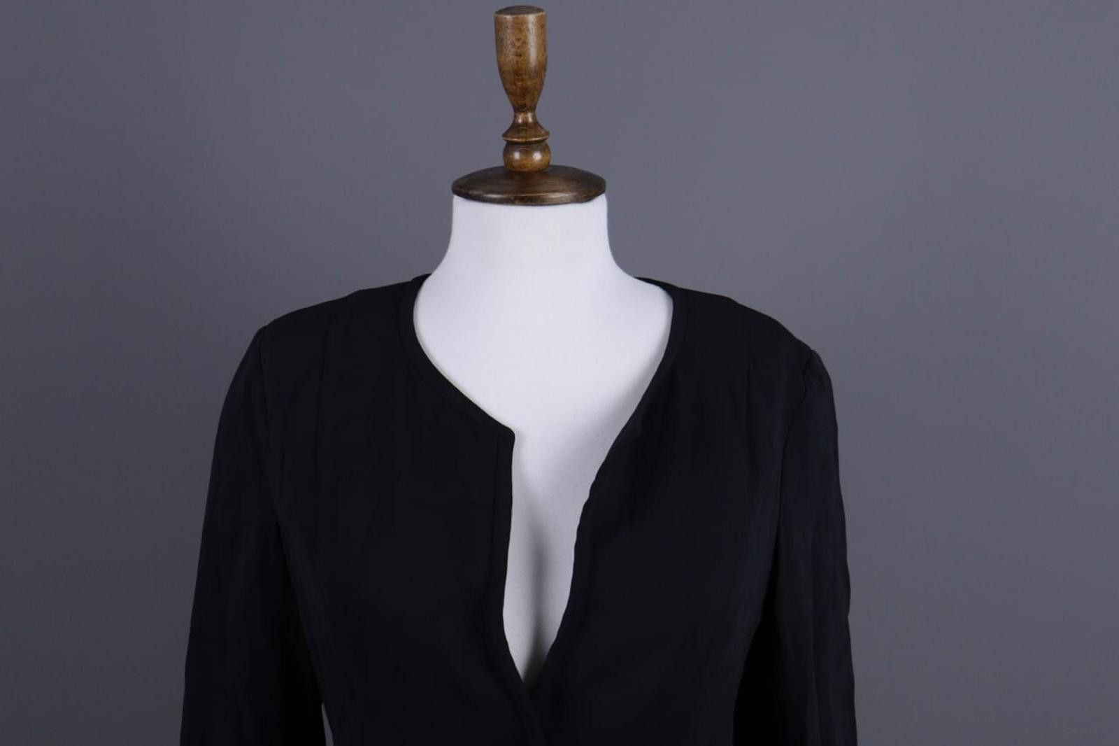 Eton Eton Black V-Neck Single Breasted Blazer Jacket Size 42 Size M / US 6-8 / IT 42-44 - 3 Thumbnail