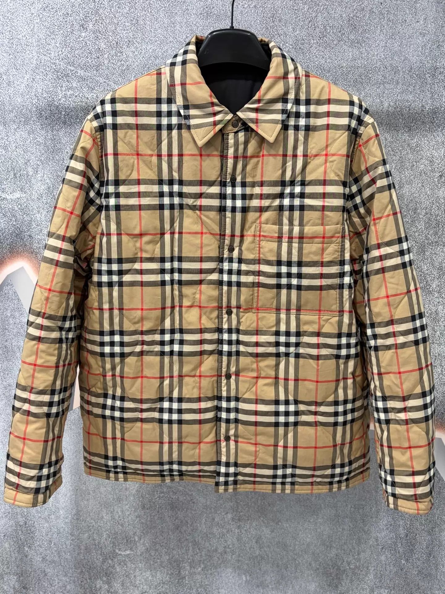 Burberry Burberry Men's 2-Sided Short Padded L Black/Check Size US L / EU 52-54 / 3 - 3 Thumbnail