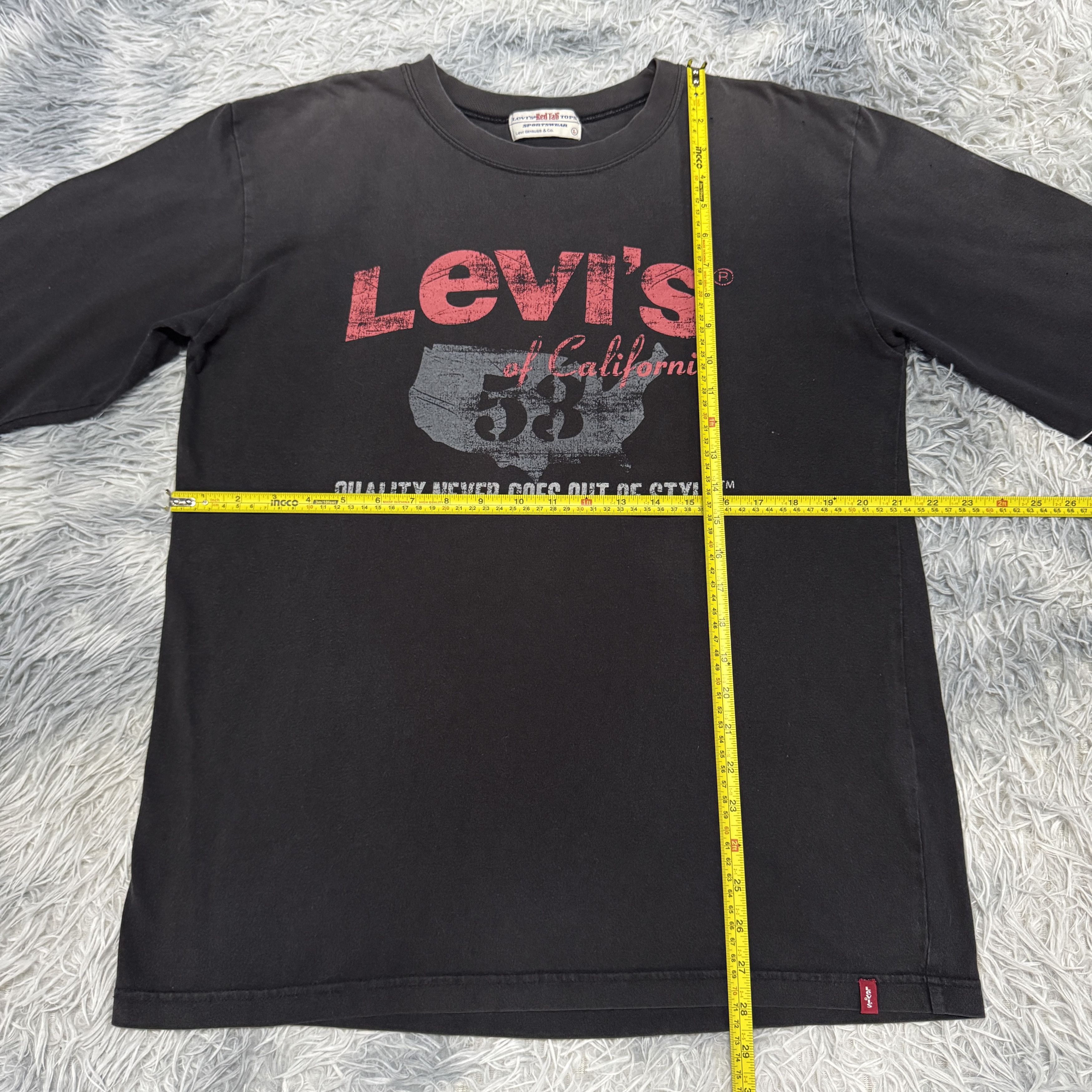 Levi's Levi's Red Tab Sunfaded "Levi's California 58" Text Tshirt Size US L / EU 52-54 / 3 - 6 Thumbnail
