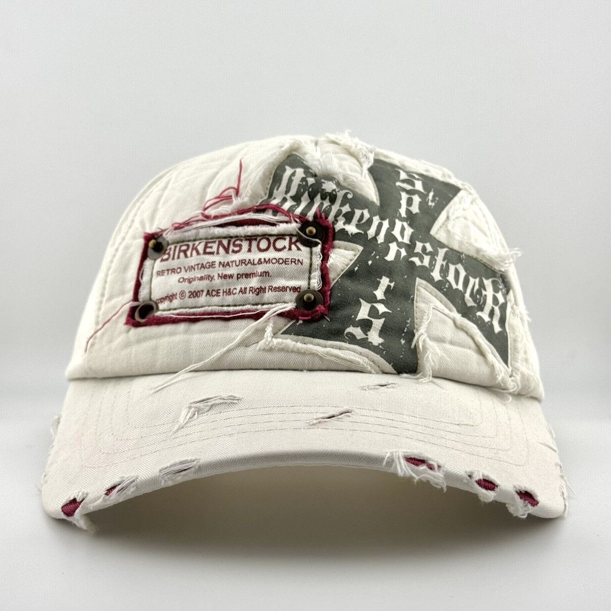 Birkenstock Vintage Birkenstock Distressed Baseball Cap Y2K Retro Design Size ONE SIZE - 2 Thumbnail