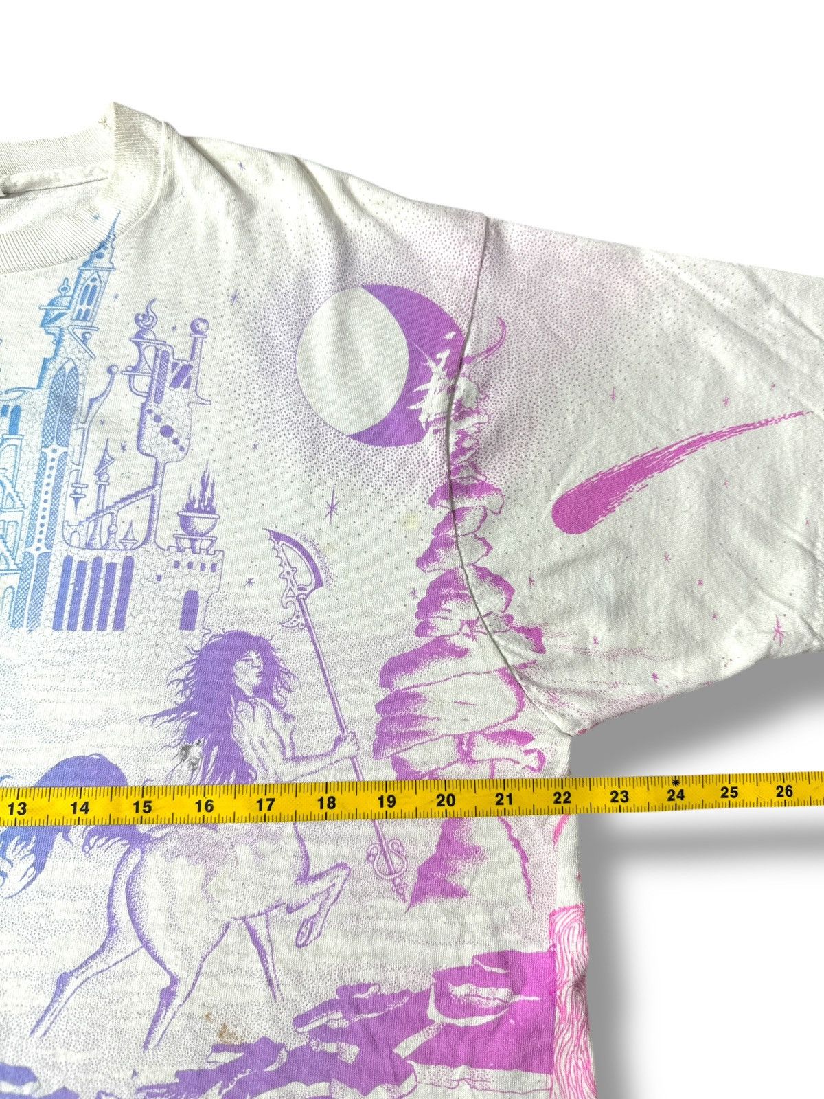 Magical Design × Vintage *RARE* 90w VINTAGE MYTHICAL FANTASY WIZARDS MAGIC AOP TEE Size US XL / EU 56 / 4 - 9 Thumbnail