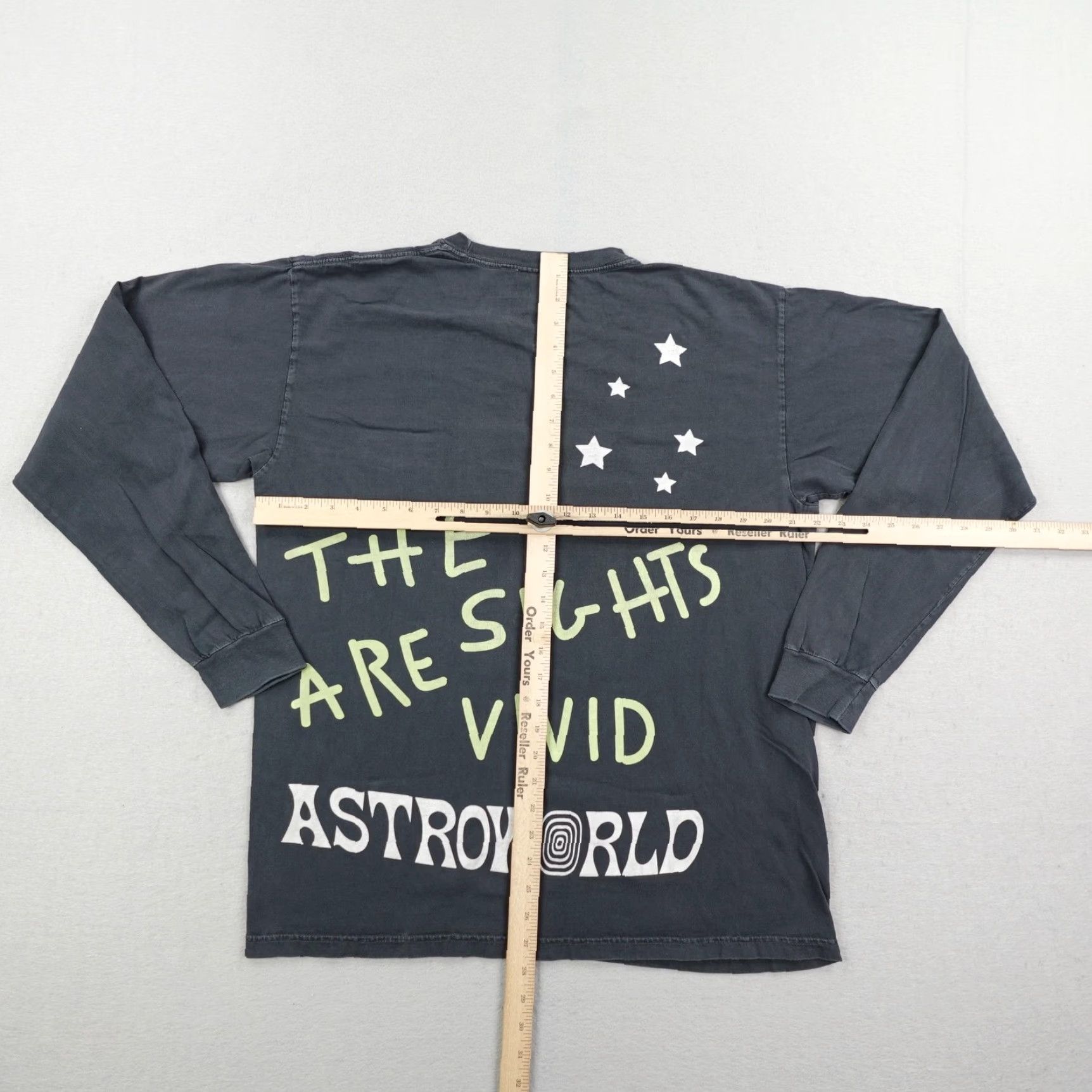 Travis Scott Astroworld Shirt Mens Large Black Enjoy The Ride T-Shirt Hip Hop Concert Skull Graphic Print Crew Neck Long Sleeve” Size US L / EU 52-54 / 3 - 6 Thumbnail