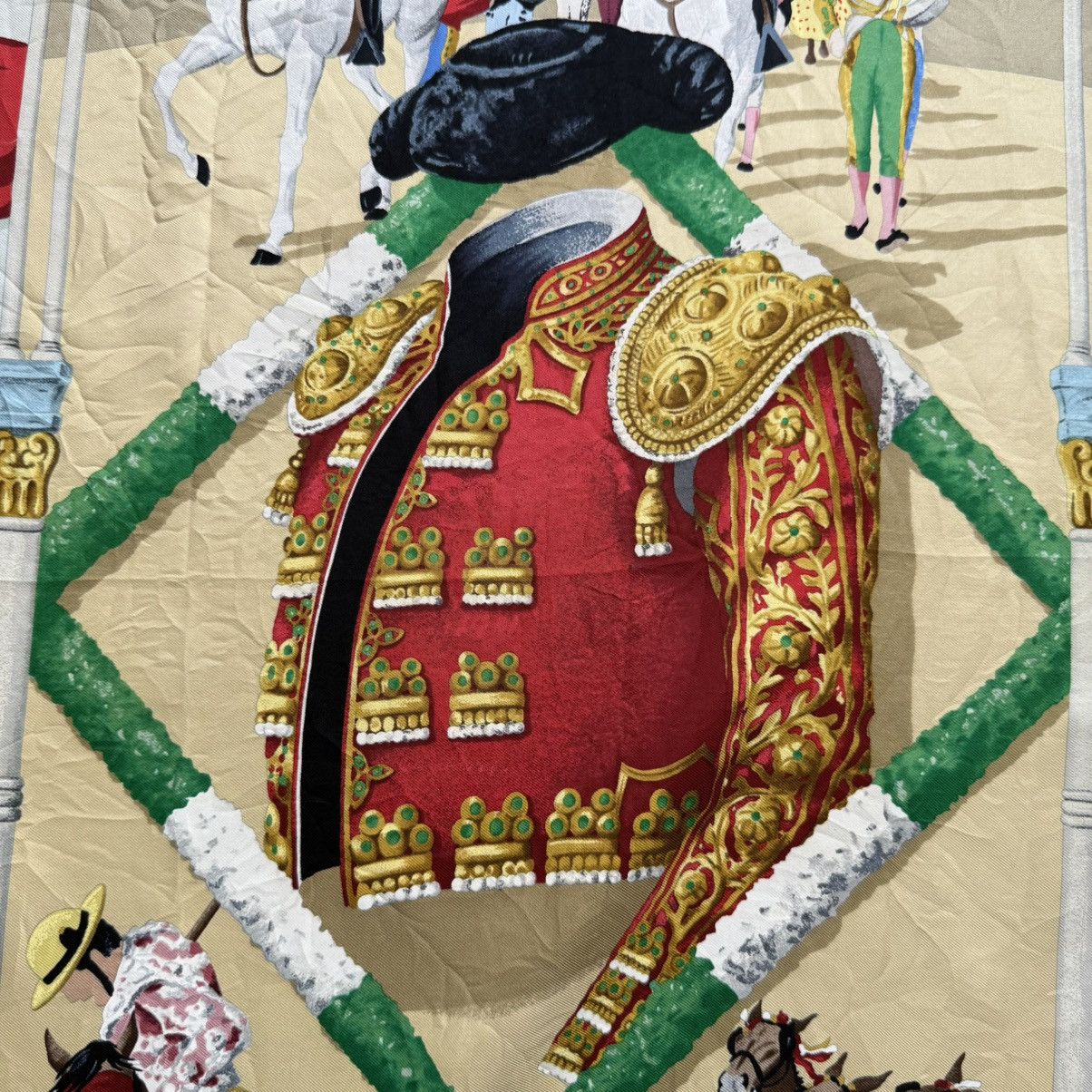 Hermes 🔥 HERMÈS Plaza De Toros Silk Scarf Size ONE SIZE - 2 Thumbnail
