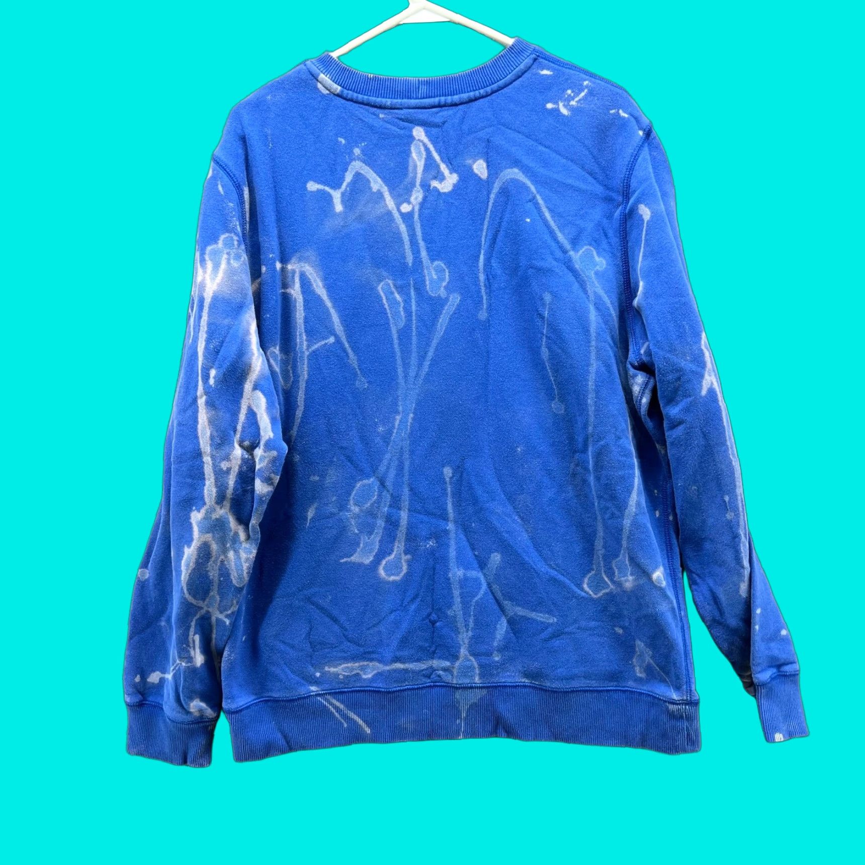 Nike VINTAGE Nike Sweater Mens XL Blue Crewneck Pullover Fleece Swoosh Washed + Logo 90s? Size US XL / EU 56 / 4 - 1 Thumbnail