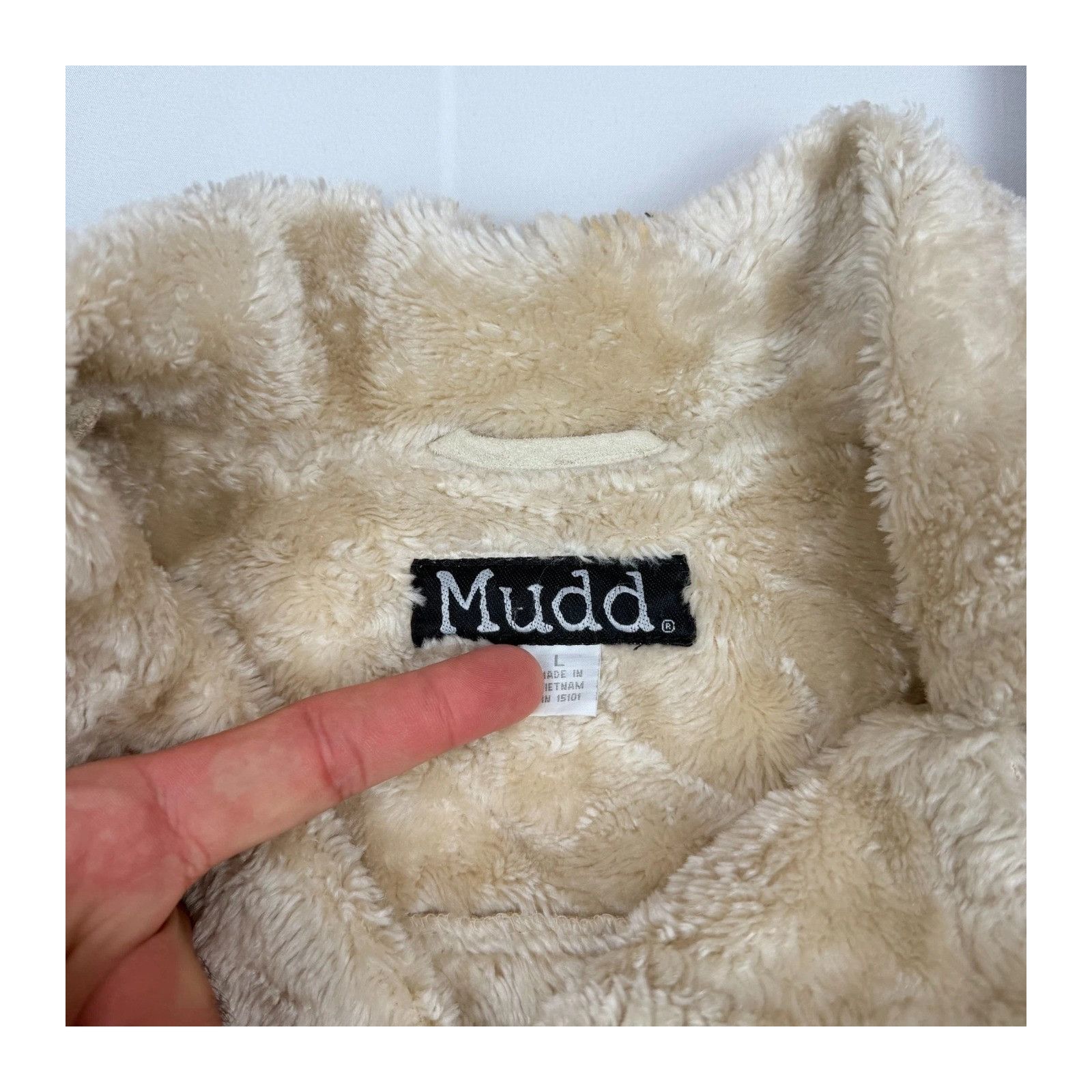 Vintage Mudd Womens Faux Shearling Jacket Large Y2K 2000s Boho Weste Size US L / EU 52-54 / 3 - 2 Thumbnail