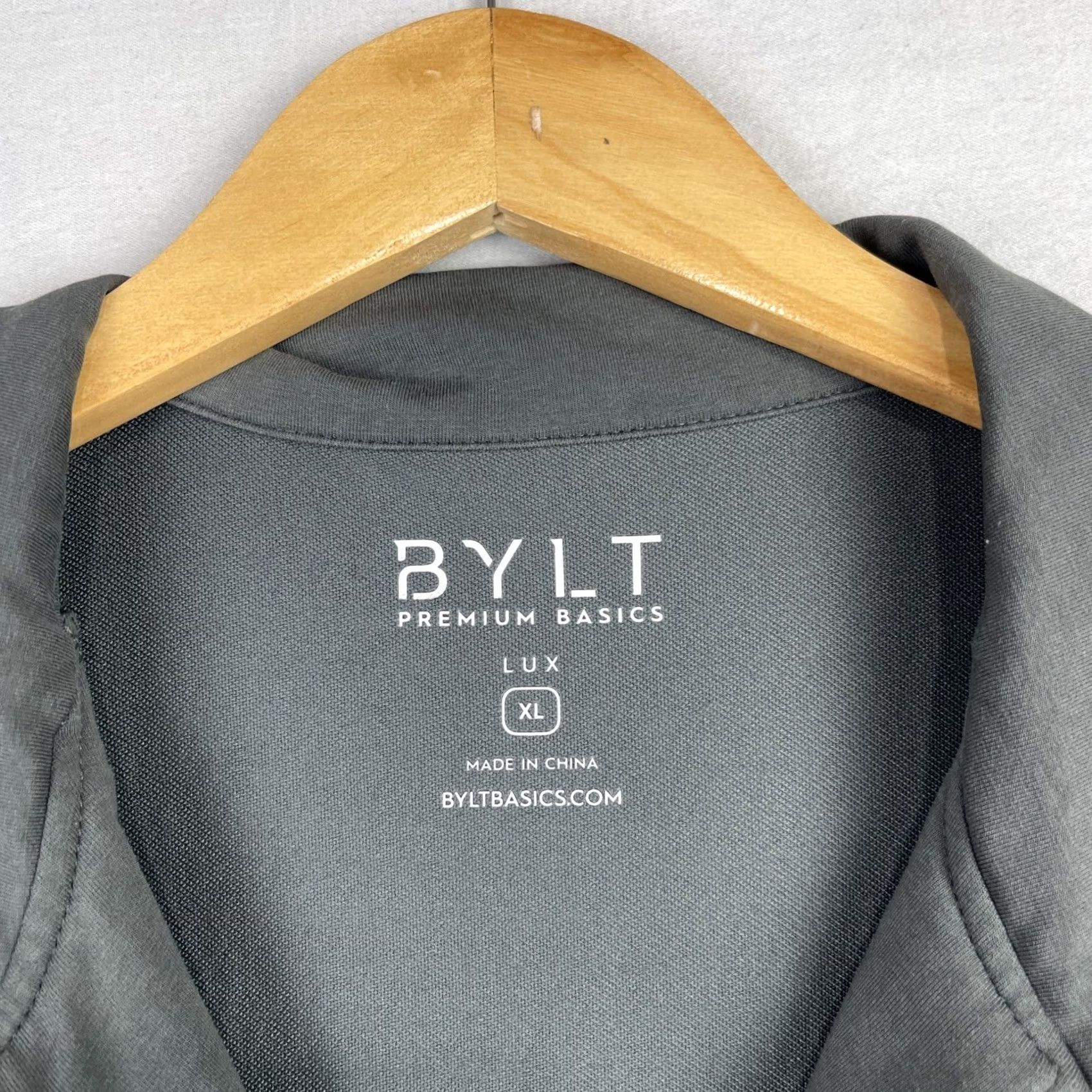 Vintage BYLT Polo Shirt Mens XL Gray 1/4 Zip Short Sleeve Sports Classic Logo Modern Outdoor Preppy Size US XL / EU 56 / 4 - 4 Thumbnail