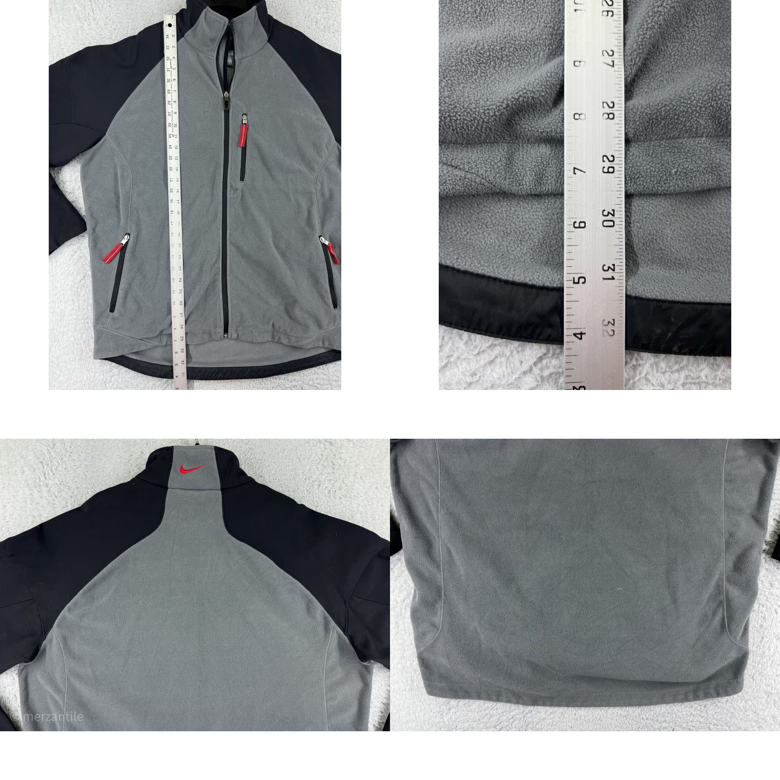 Nike Nike Jacket Mens XL Gray Black Full Zip Polyester Fleece Mock Neck Outdoor American Adventure Size US XL / EU 56 / 4 - 9 Thumbnail