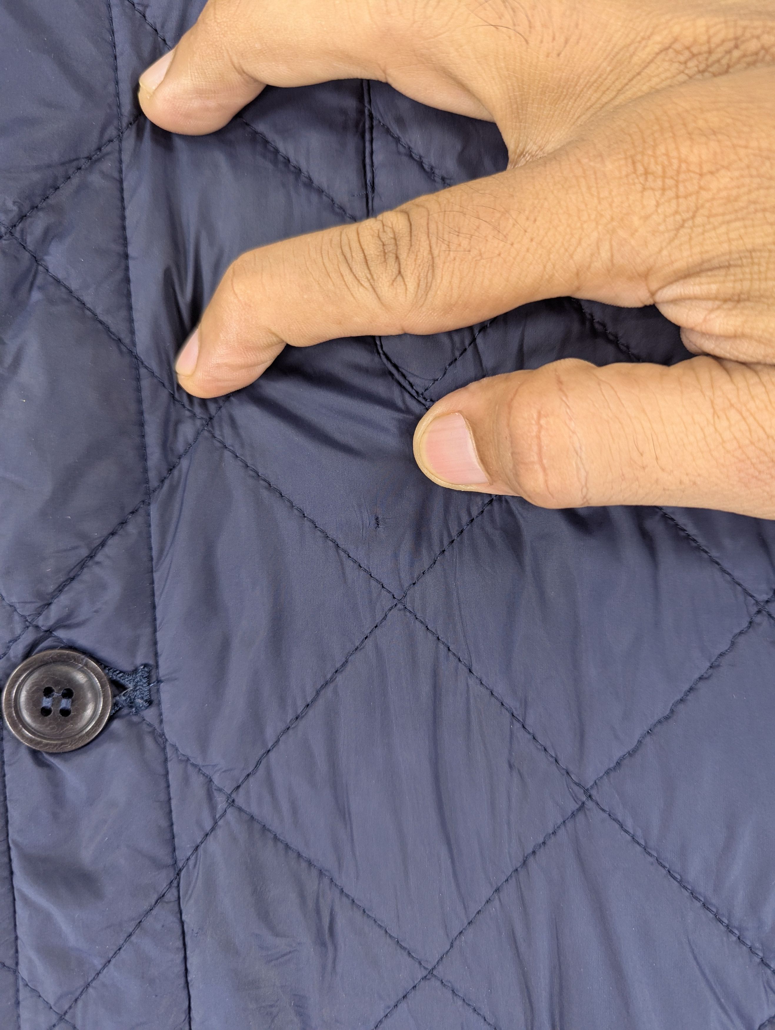 Barbour Barbour Soval Quilted Navy Button Jacket Size US XXL / EU 58 / 5 - 8 Thumbnail