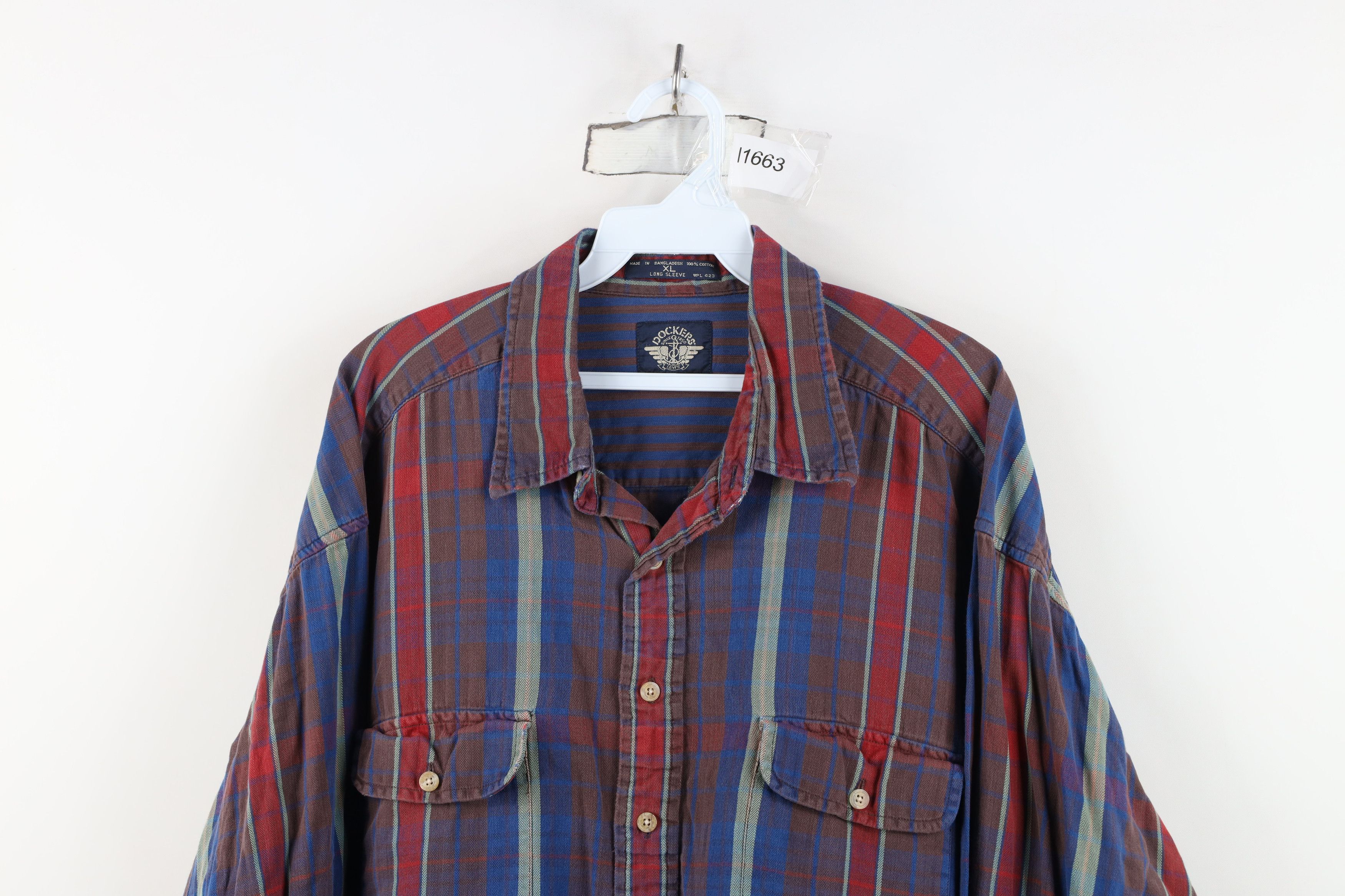 Vintage Vintage 90s Streetwear Rainbow Plaid Flannel Button Shirt Size US XL / EU 56 / 4 - 2 Thumbnail