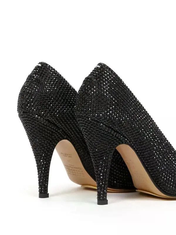Maison Margiela oc11z1225 Tabi Rhinestone Embellished Pumps in Black Size US 9 / IT 39 - 4 Thumbnail