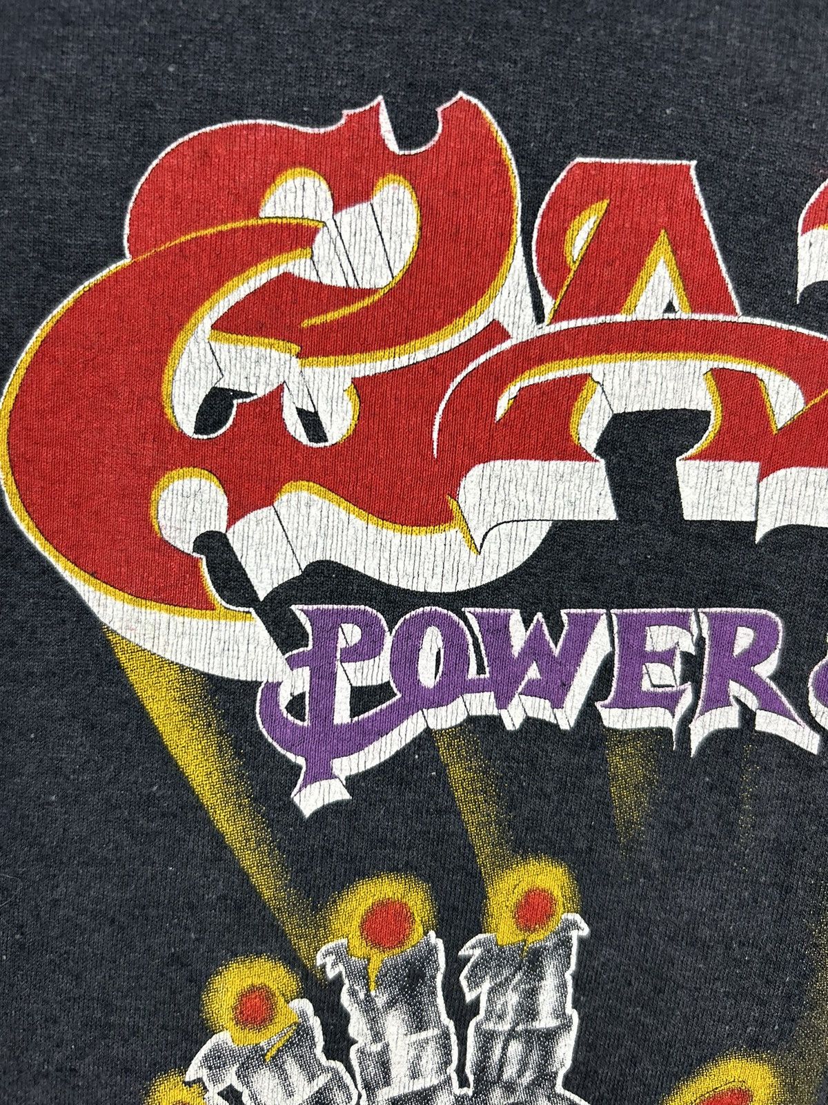 Band Tees × Vintage Vintage Saxon 1983 Power The Glory T shirt Size US S / EU 44-46 / 1 - 7 Thumbnail