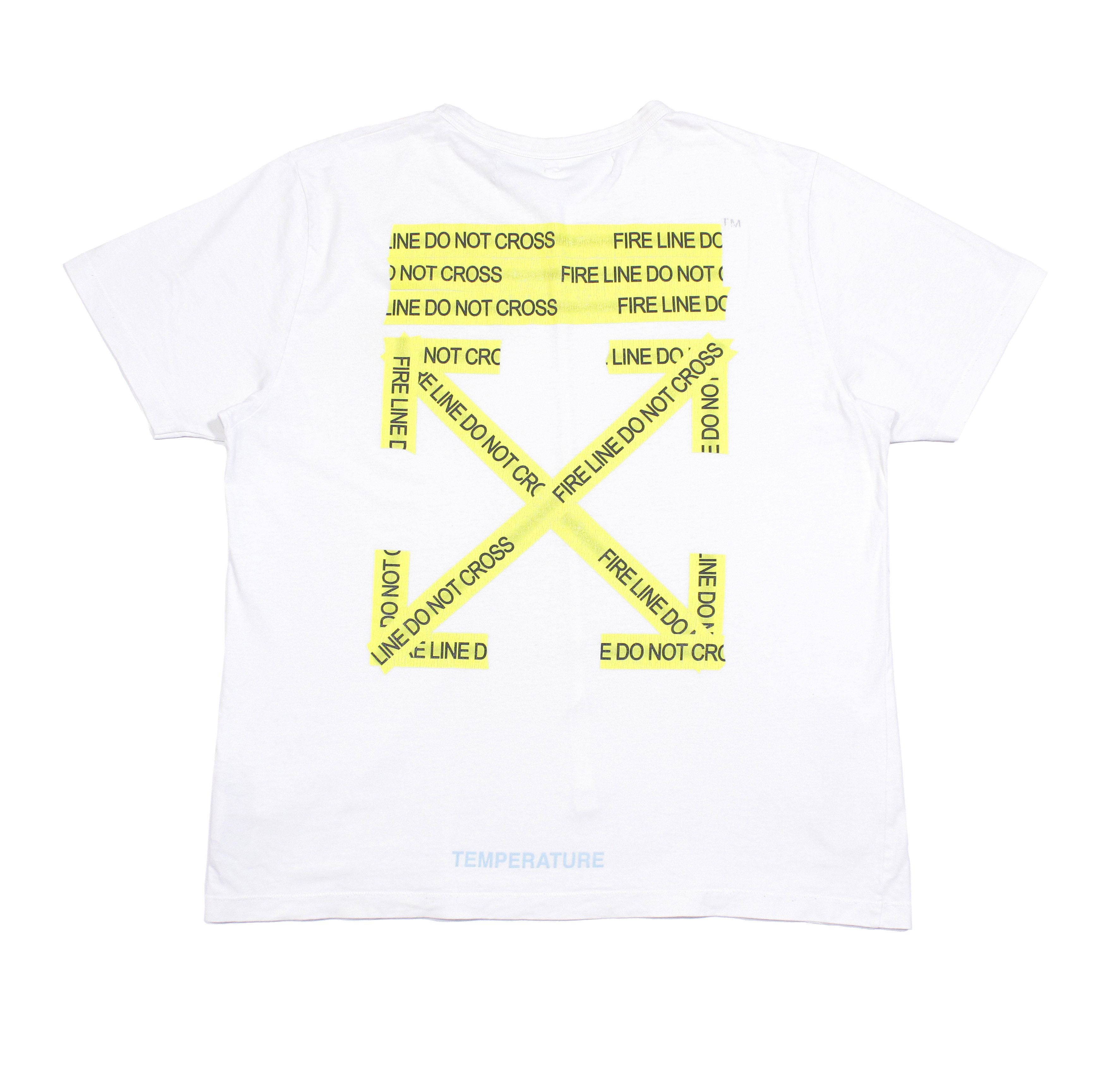 Off-White "Temperature" Cross Lines Tee Size US XL / EU 56 / 4 - 2 Thumbnail